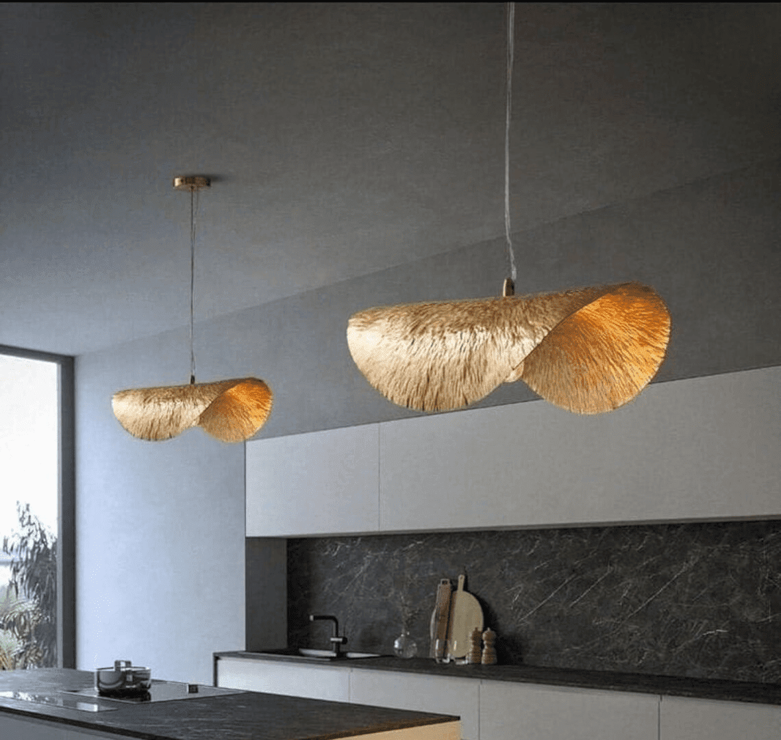 Minimalist Brass Pendant Light, Modern Lotus Leaf Pendant lamp for Living Room & Bedroom - Ettilux Home