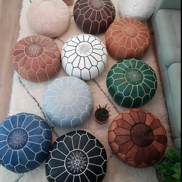 Moroccan Leather Pouf Moroccan rug collection by Ettilux