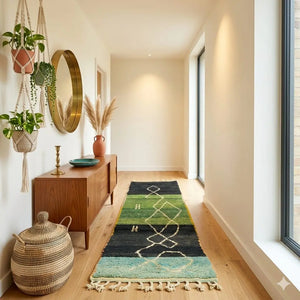 Green Moroccan Runner Rug