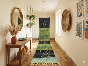 Green Moroccan Runner Rug
