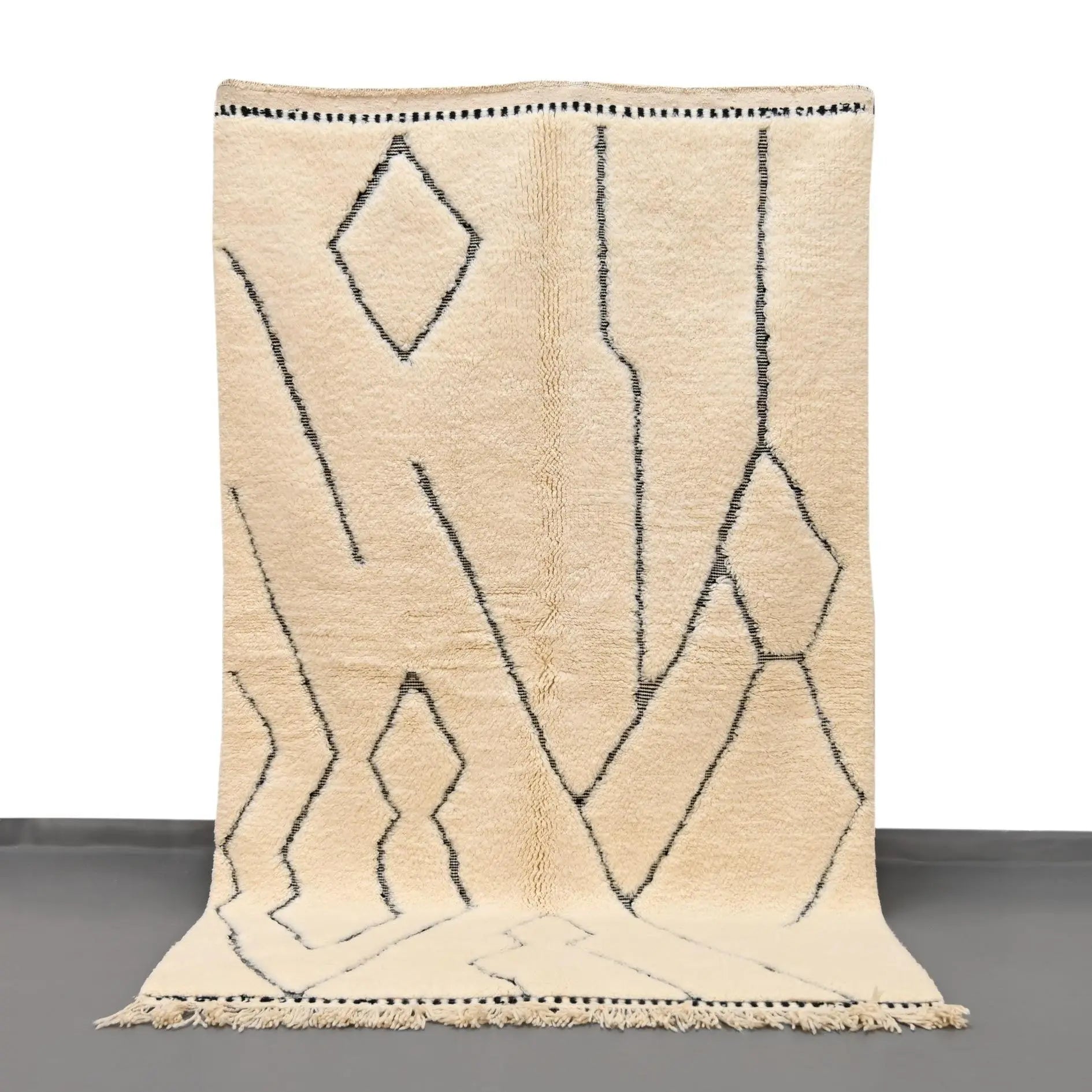 Authentic Beni Ourain Rug 5 x 8.4 feet / 153 x 257 cm - Ettilux Home