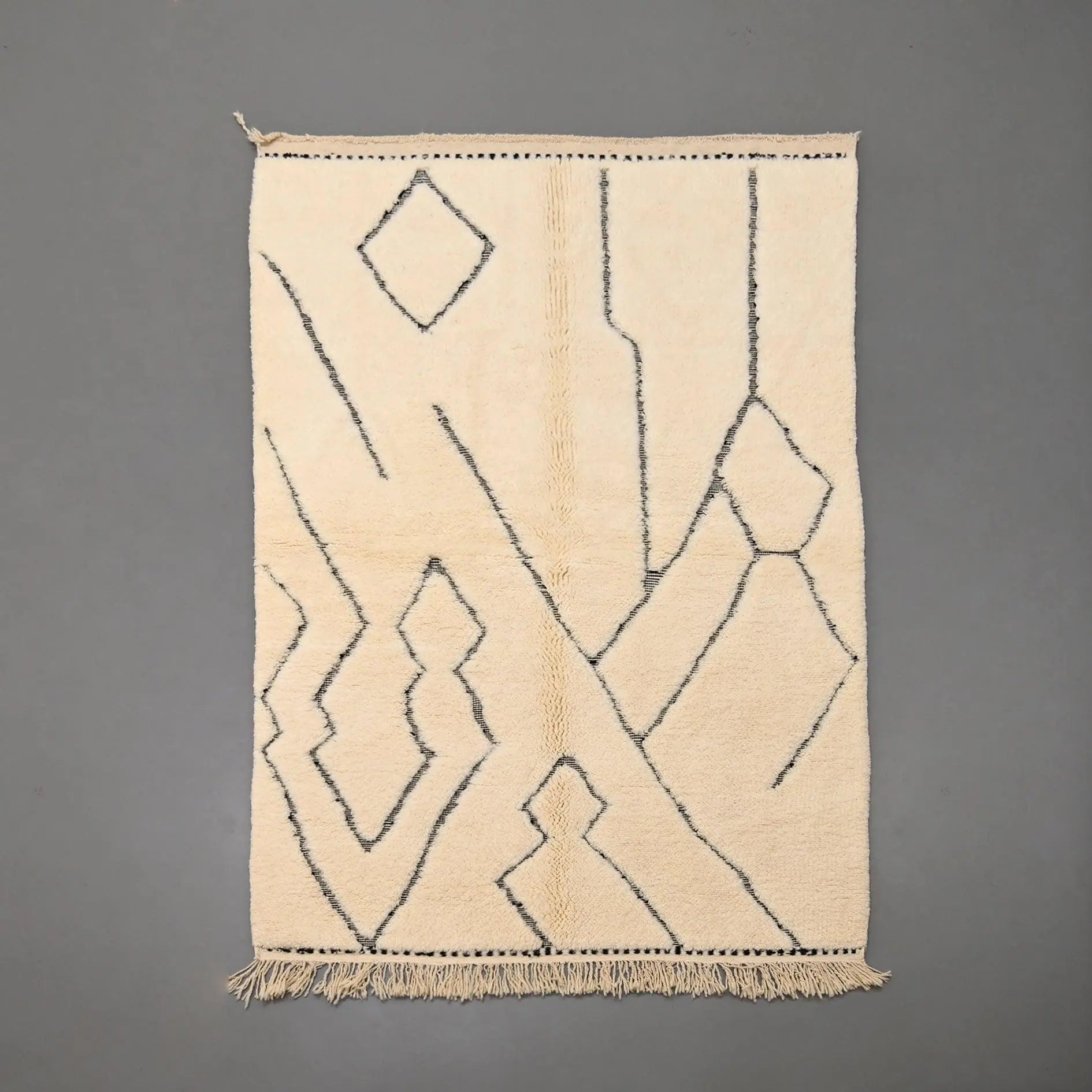 Authentic Beni Ourain Rug 5 x 8.4 feet / 153 x 257 cm - Ettilux Home
