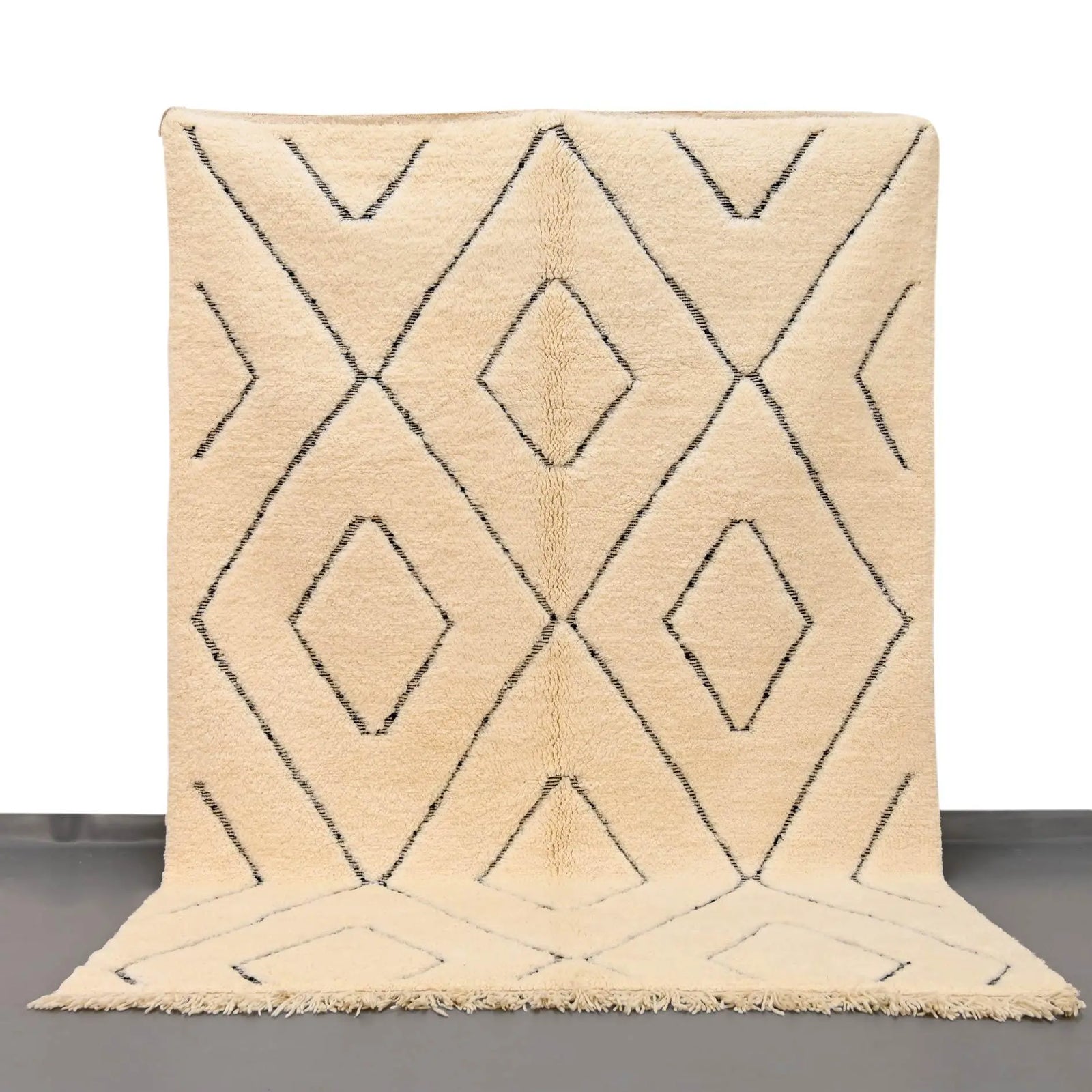 Authentic Beni Ourain Rug 6.5 x 9.5 feet / 200 x 291 cm - Ettilux Home