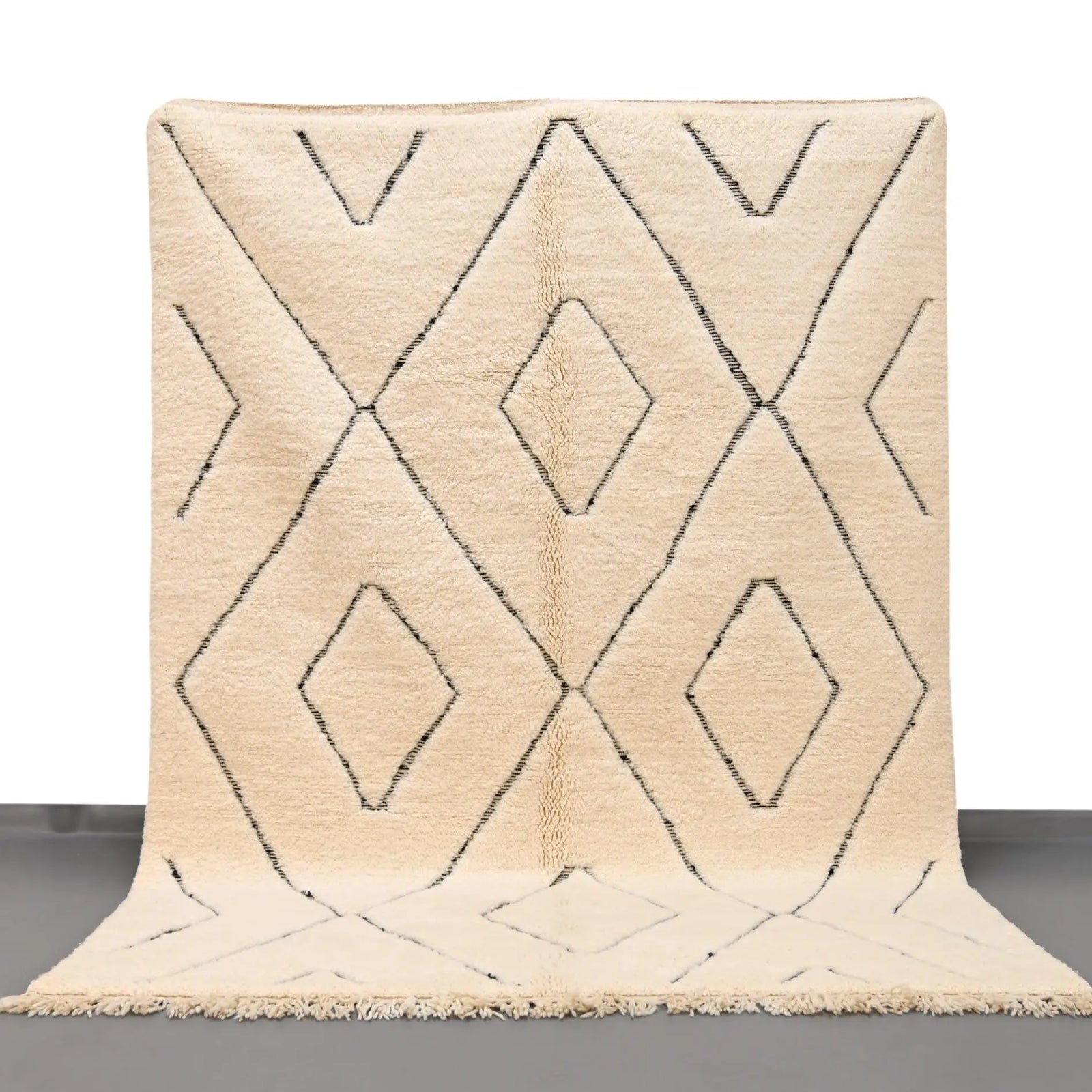 Authentic Beni Ourain Rug 6.6 x 9.4 feet / 203 x 288 cm - Ettilux Home