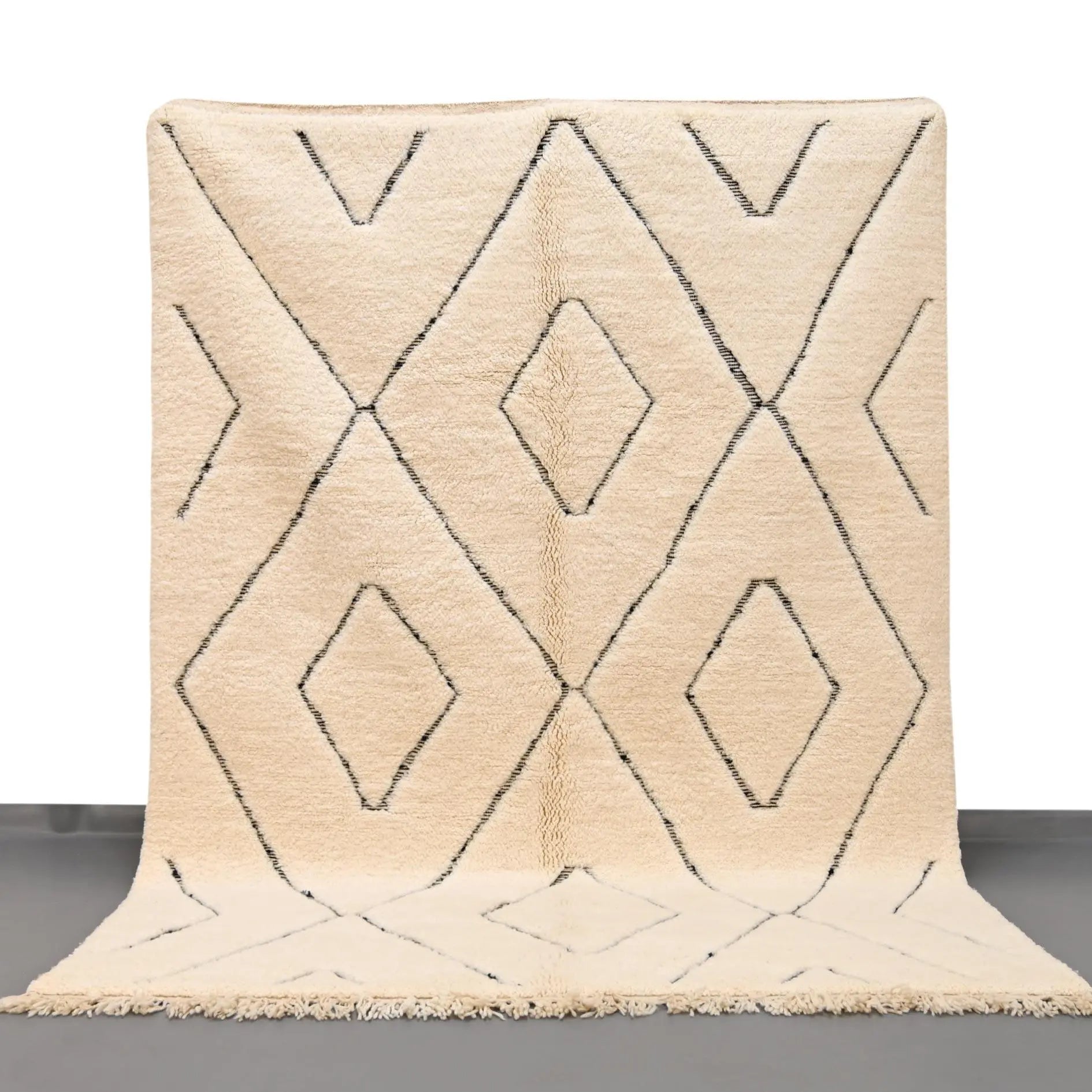 Authentic Beni Ourain Rug 6.6 x 9.4 feet / 203 x 288 cm - Ettilux Home