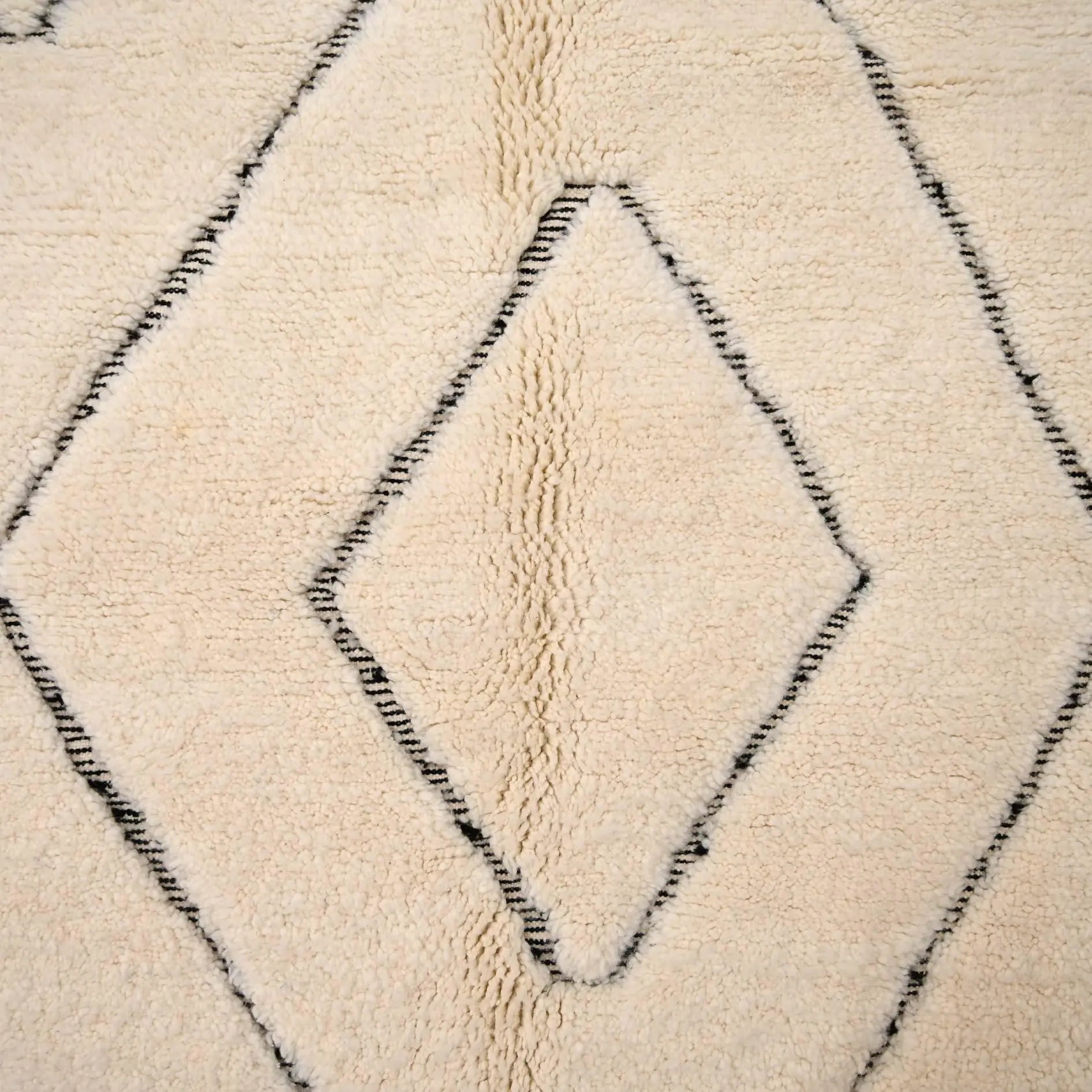 Authentic Beni Ourain Rug 6.6 x 9.4 feet / 203 x 288 cm - Ettilux Home