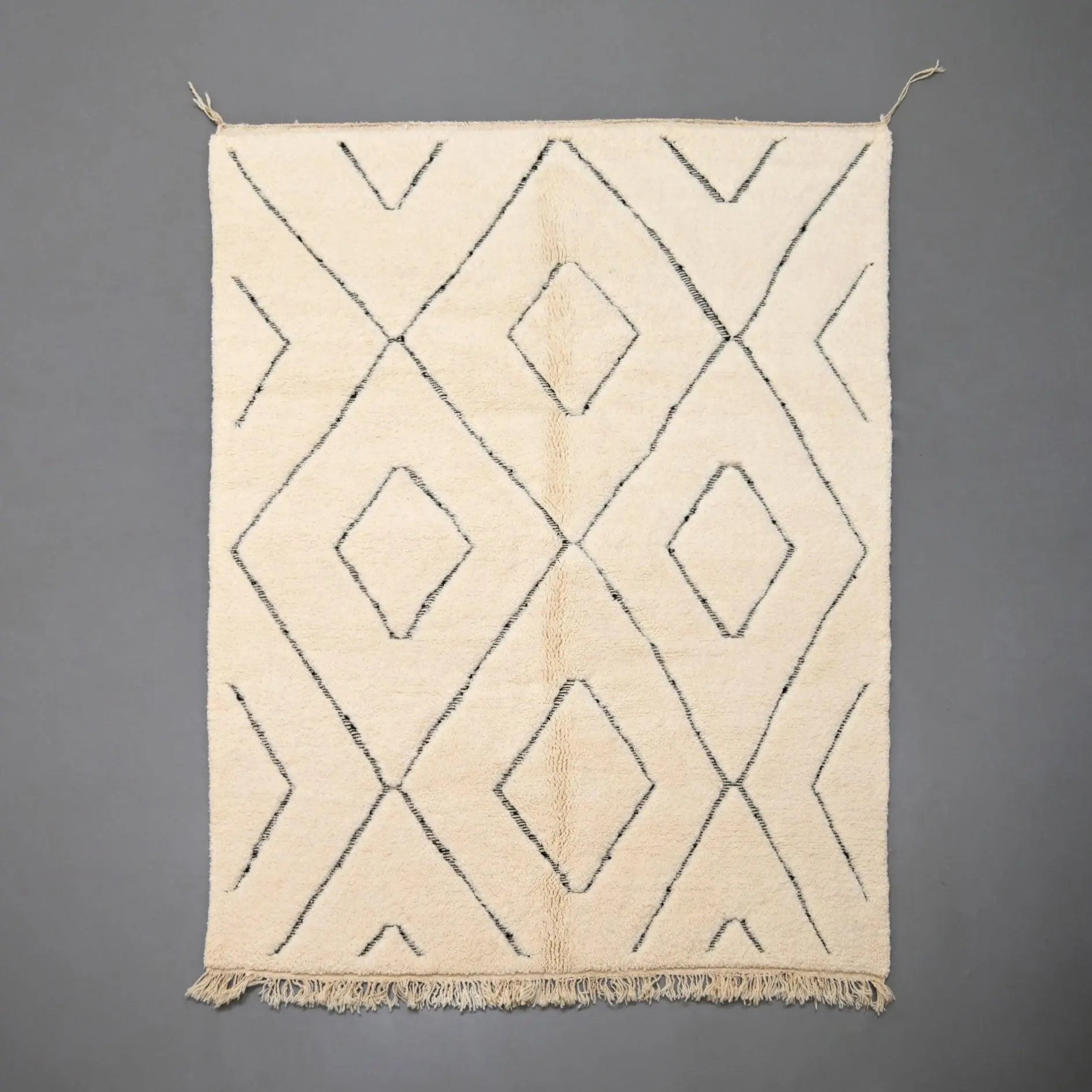 Authentic Beni Ourain Rug 6.6 x 9.4 feet / 203 x 288 cm - Ettilux Home