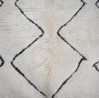 Thumbnail for White One-of-a-Kind Beni Ourain Rug 6.5 x 9.8 feet / 200 x 300 cm - Ettilux Home
