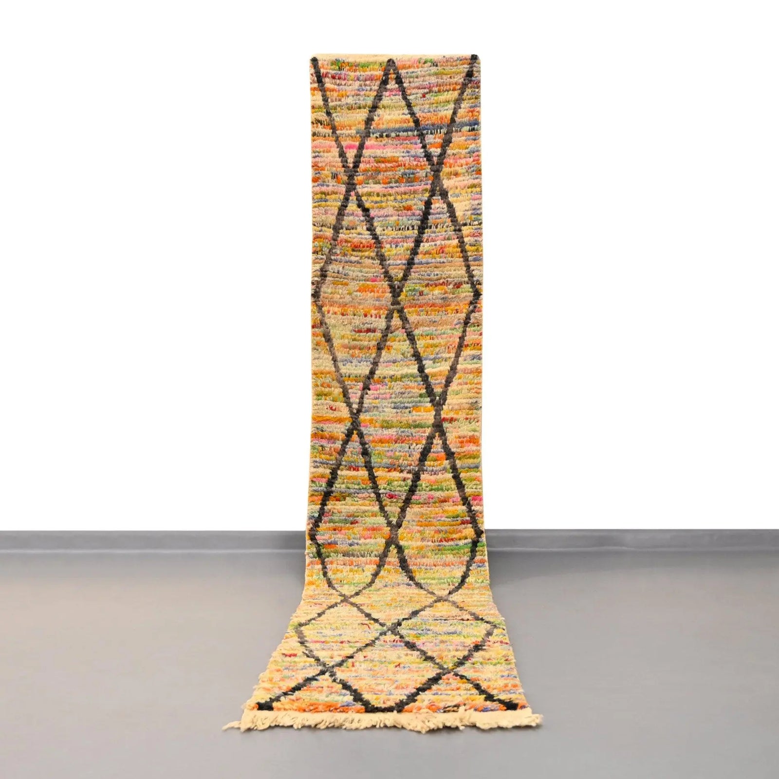 Authentic Vintage Runner Moroccan Rug 2.2 x 11.6 feet / 67 x 354 cm - Ettilux Home