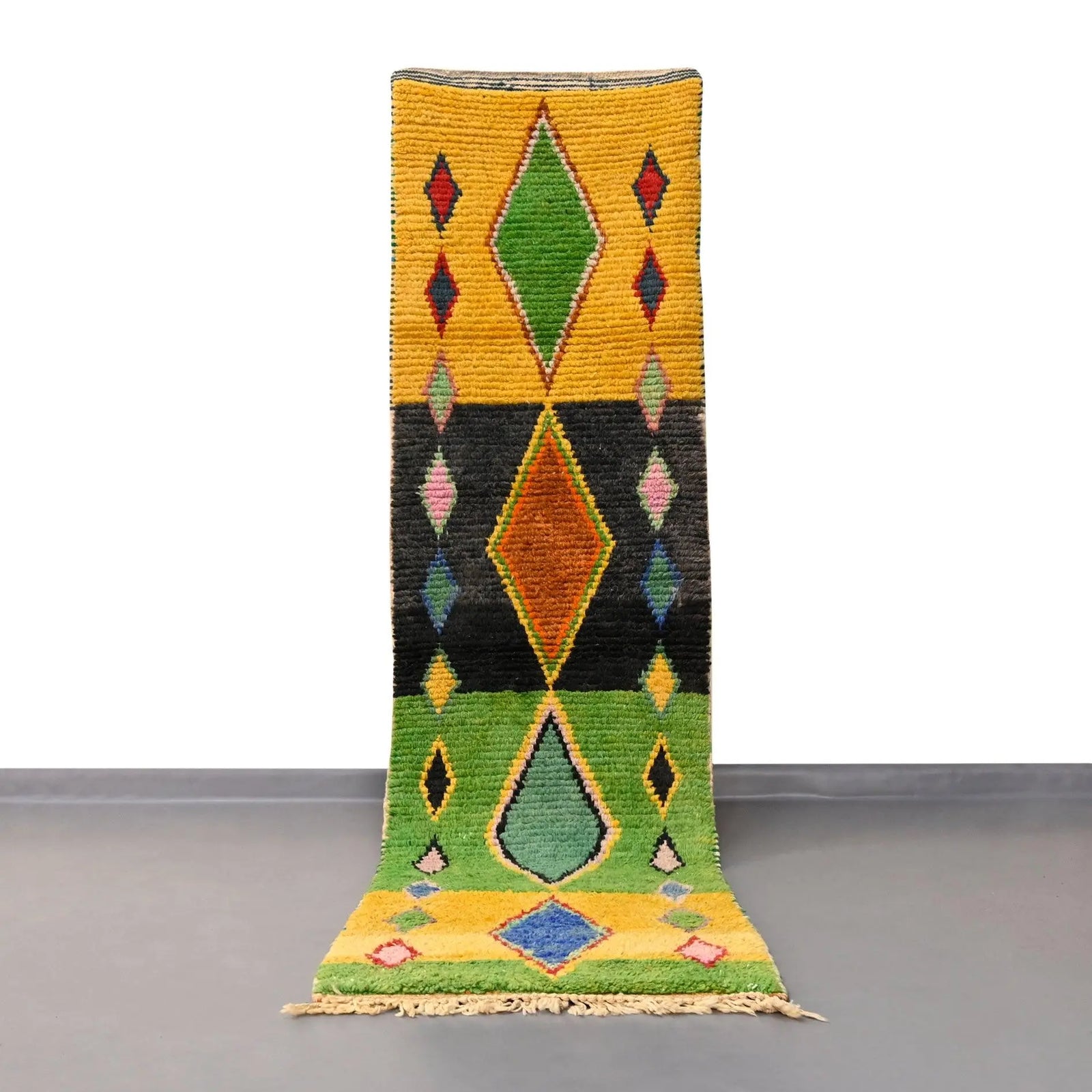 Authentic Vintage Runner Moroccan Rug 2.4 x 9.3 feet / 74 x 284 cm - Ettilux Home