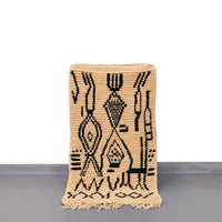 Thumbnail for Berber Design Moroccan Wool Rug 2 x 3.6 Feet / 62 x 110 cm - Ettilux Home