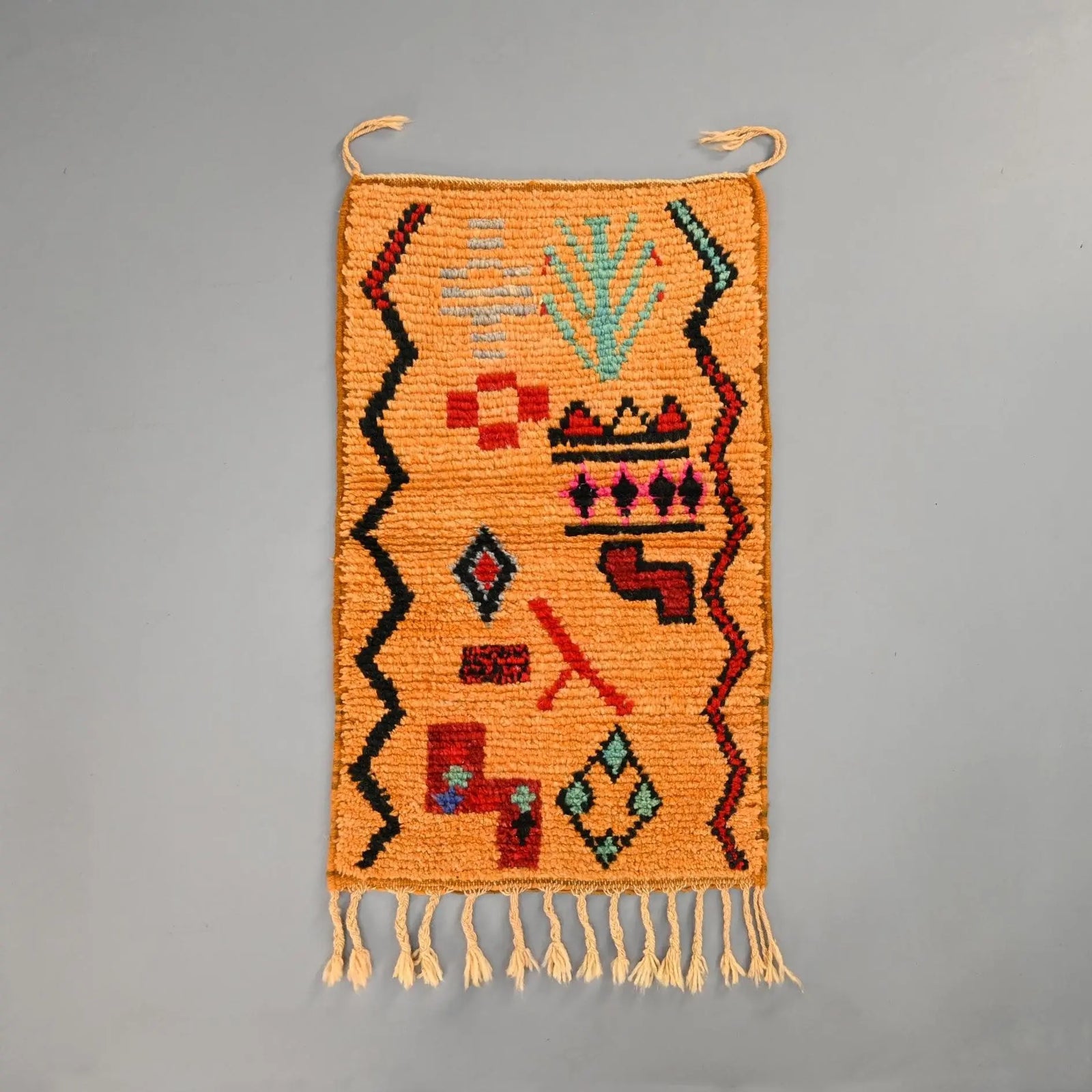 Berber Orange Moroccan Small Rug 2.1 x 3.4 Feet / 66 x 105 cm - Ettilux Home