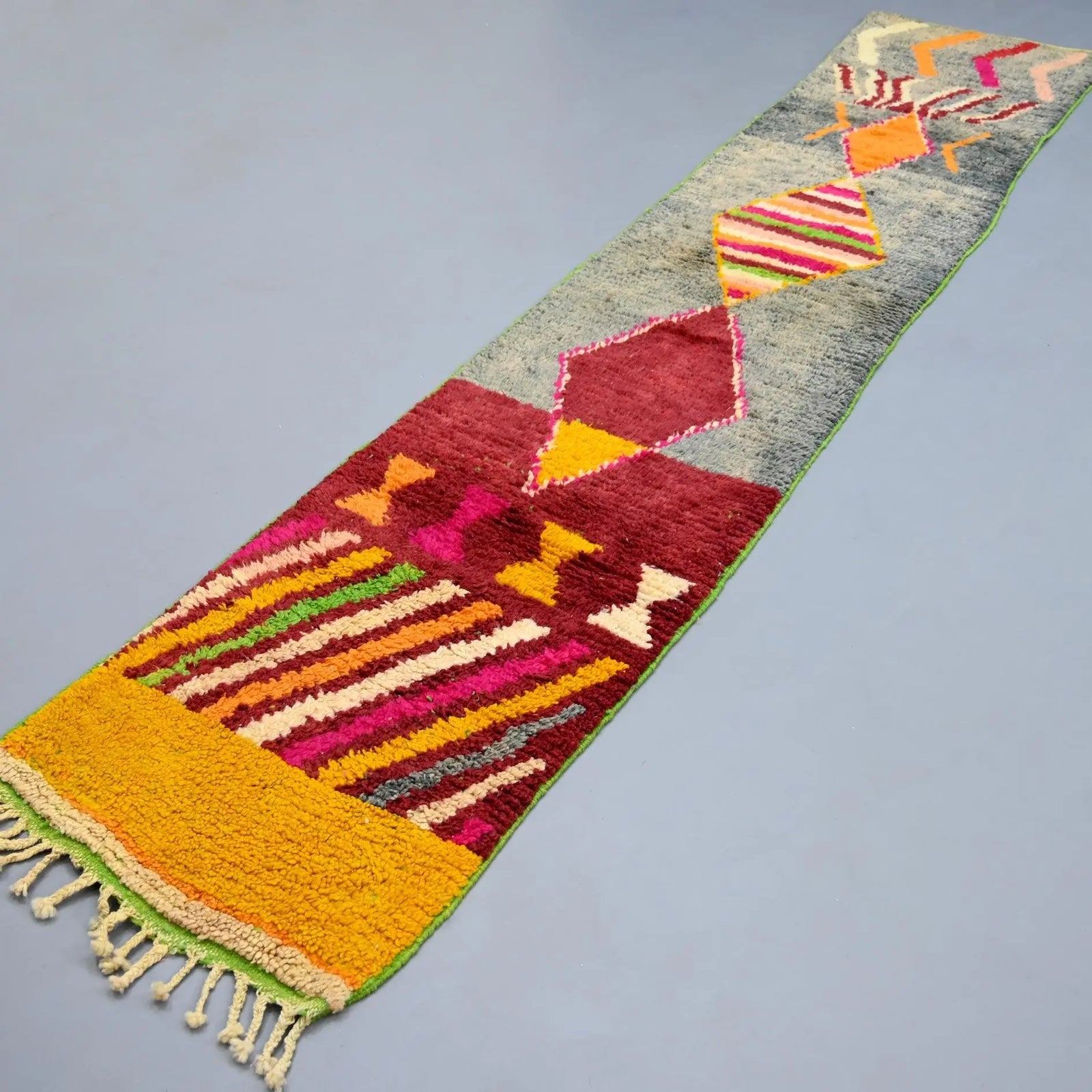 Boujad Runner Moroccan Rug 2.2 x 11.3 feet - Ettilux Home