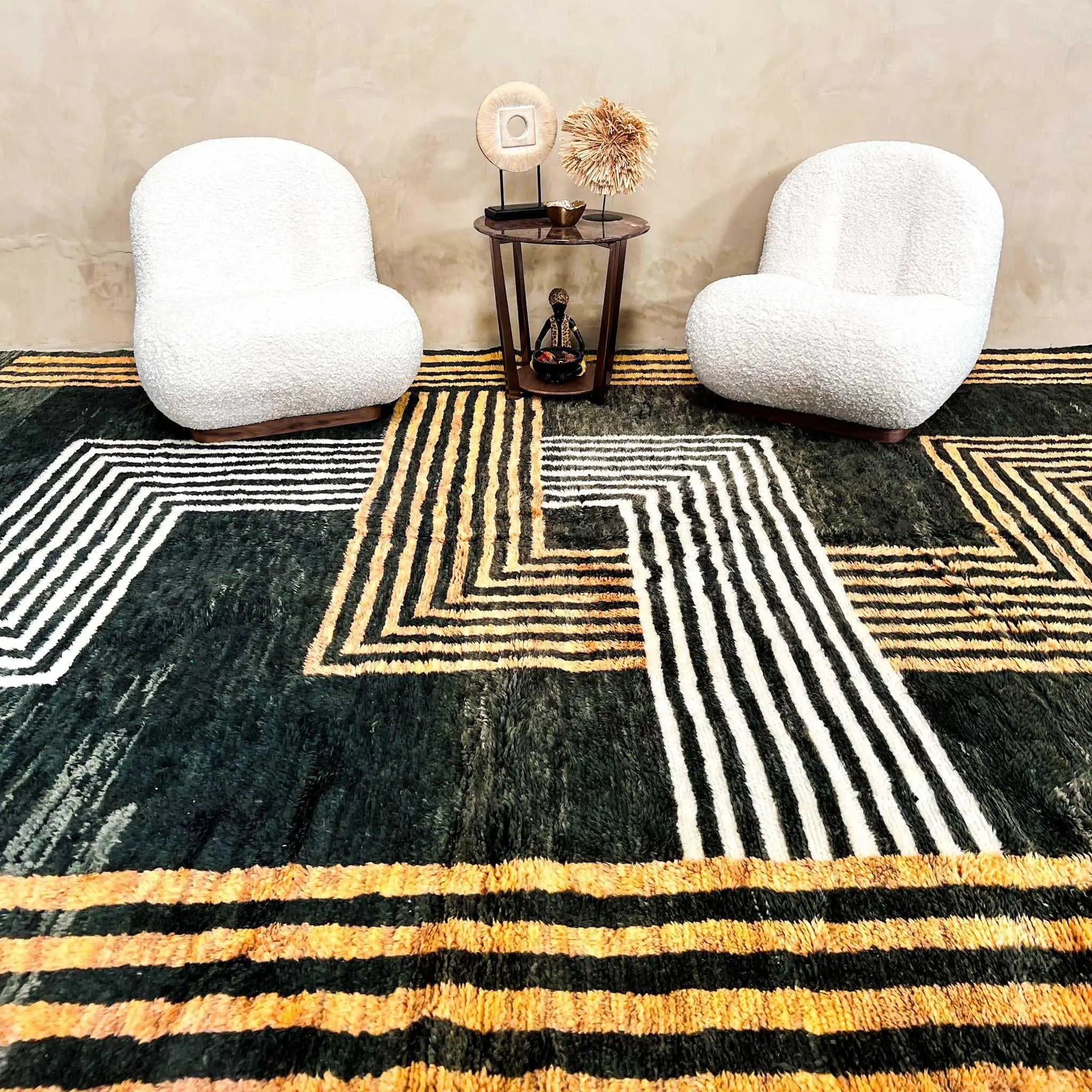 Ettilux handmade Moroccan rug styled in a considered interior