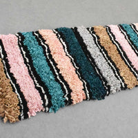 Thumbnail for Colorful And Warm Moroccan Boucherouite Rug(2.4 x 8.7 feet) - Ettilux Home