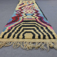 Thumbnail for Colorful Vintage Mid Century Moroccan Rug (2.3 x 11 feet) - Ettilux Home