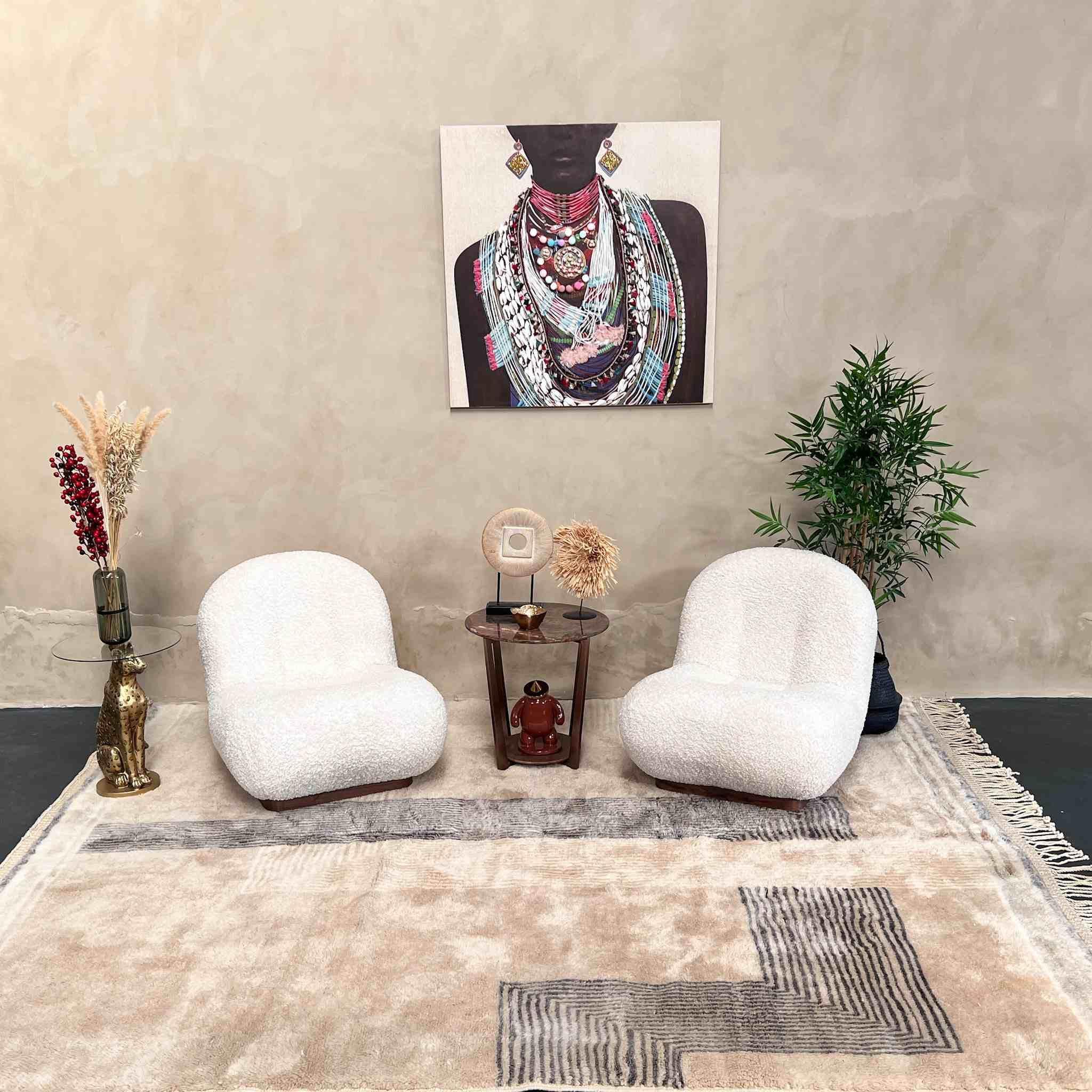 Ettilux handmade Moroccan rug styled in a considered interior