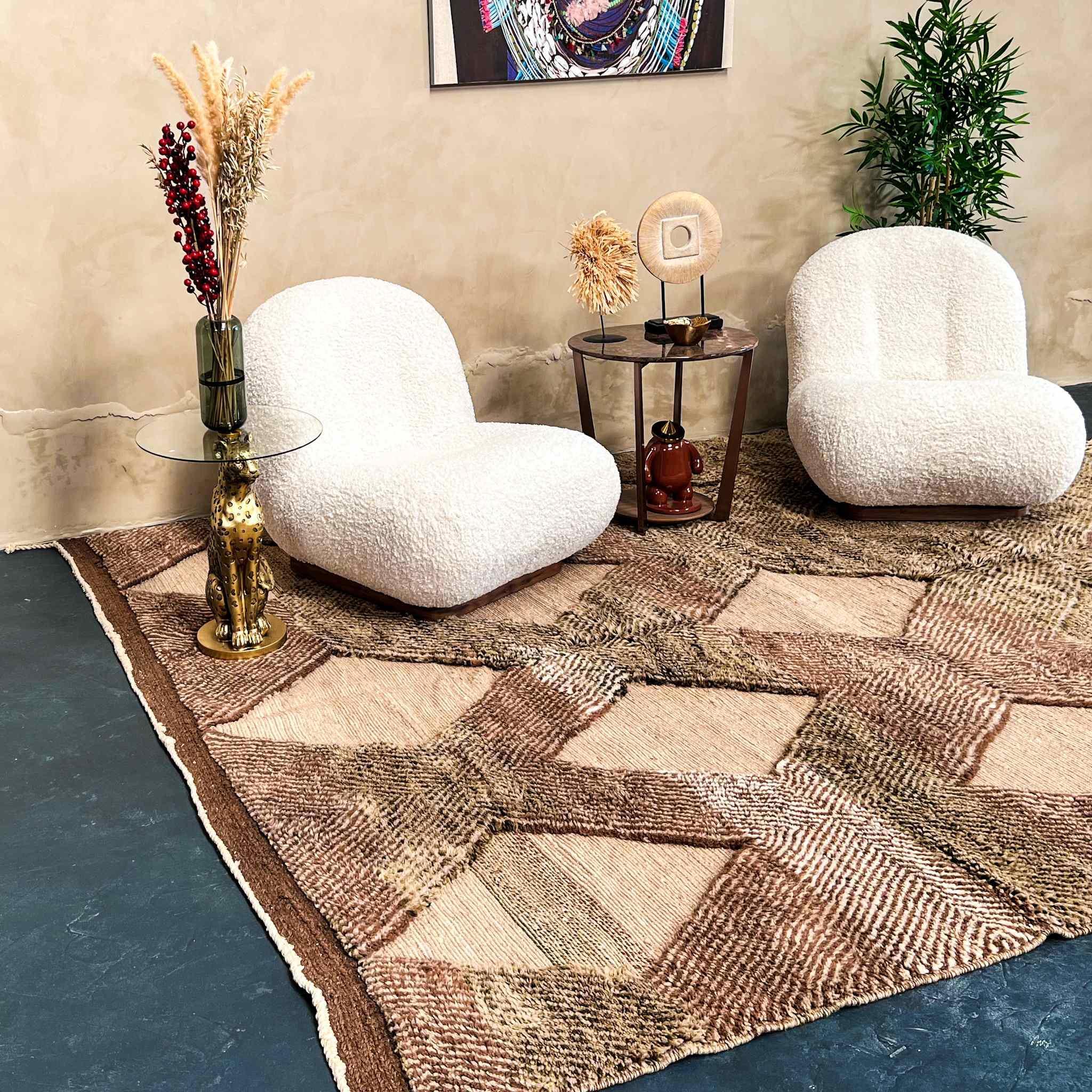 Ettilux handmade Moroccan rug styled in a considered interior