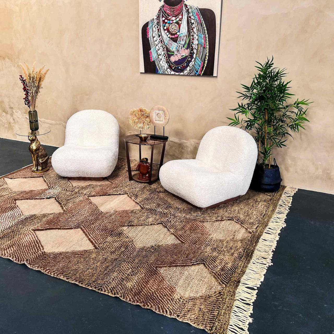 Dalia Luxury Beni Mrirt Moroccan Rug 8.2 X 9.9 ft / 252 X 303 cm - Ettilux Home
