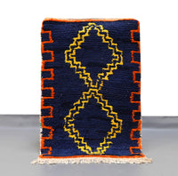 Thumbnail for Eclectic Rag Rug Berber Boucherouite 2 X 3.2 ft / 63 x 100 cm - Ettilux Home