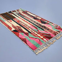 Thumbnail for Evocative Berber Wool Vintage Rug 5.4 x 8.5 feet / 165 x 260 cm - Ettilux Home