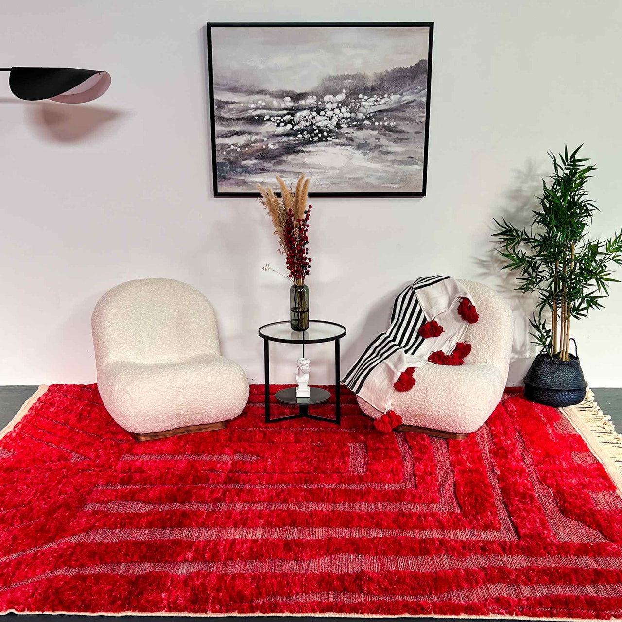 Ruby Rouge, Luxury Beni Mrirt Rug 8.2 x 10.1 feet / 250 x 310 cm - Ettilux Home