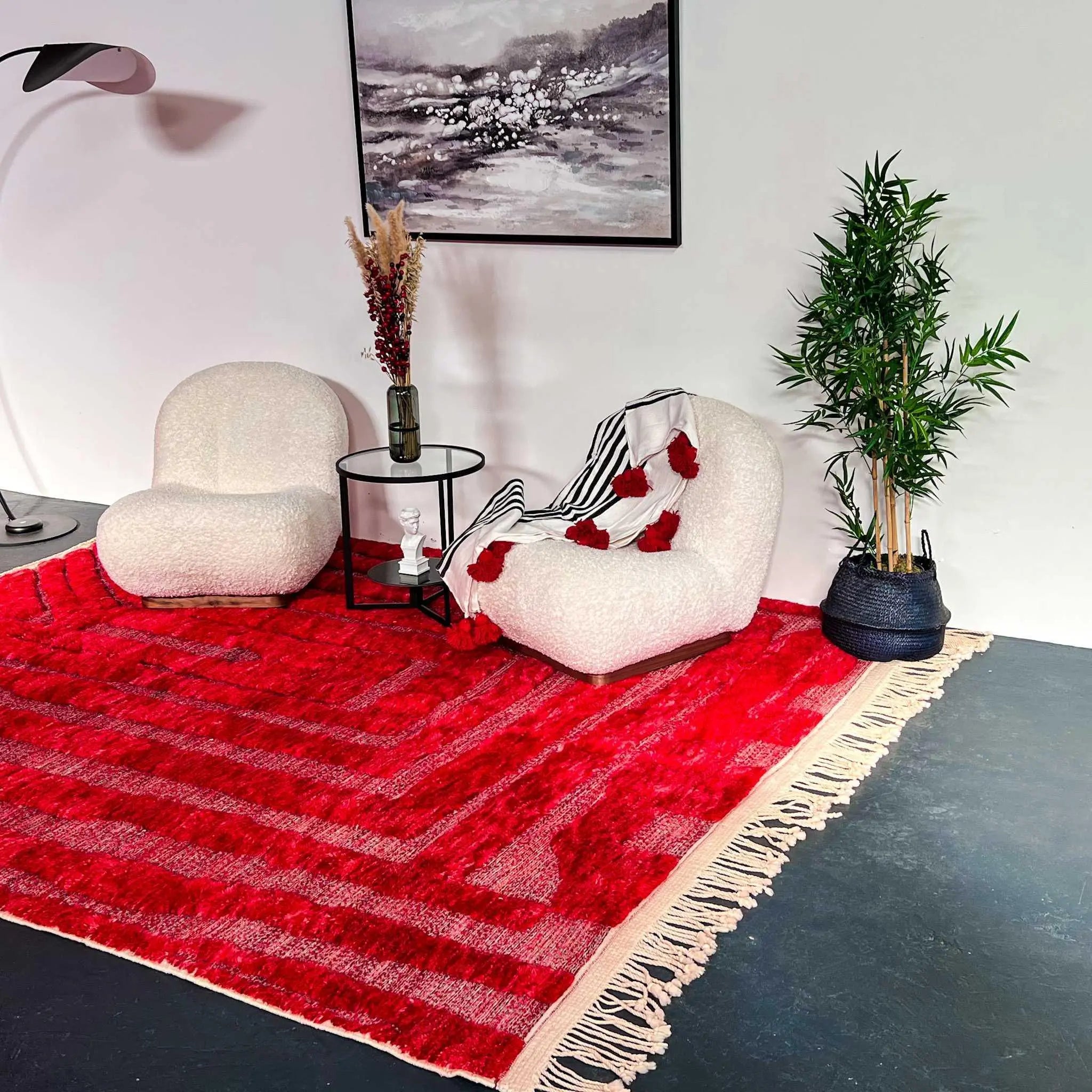 Ettilux handmade Moroccan rug styled in a considered interior