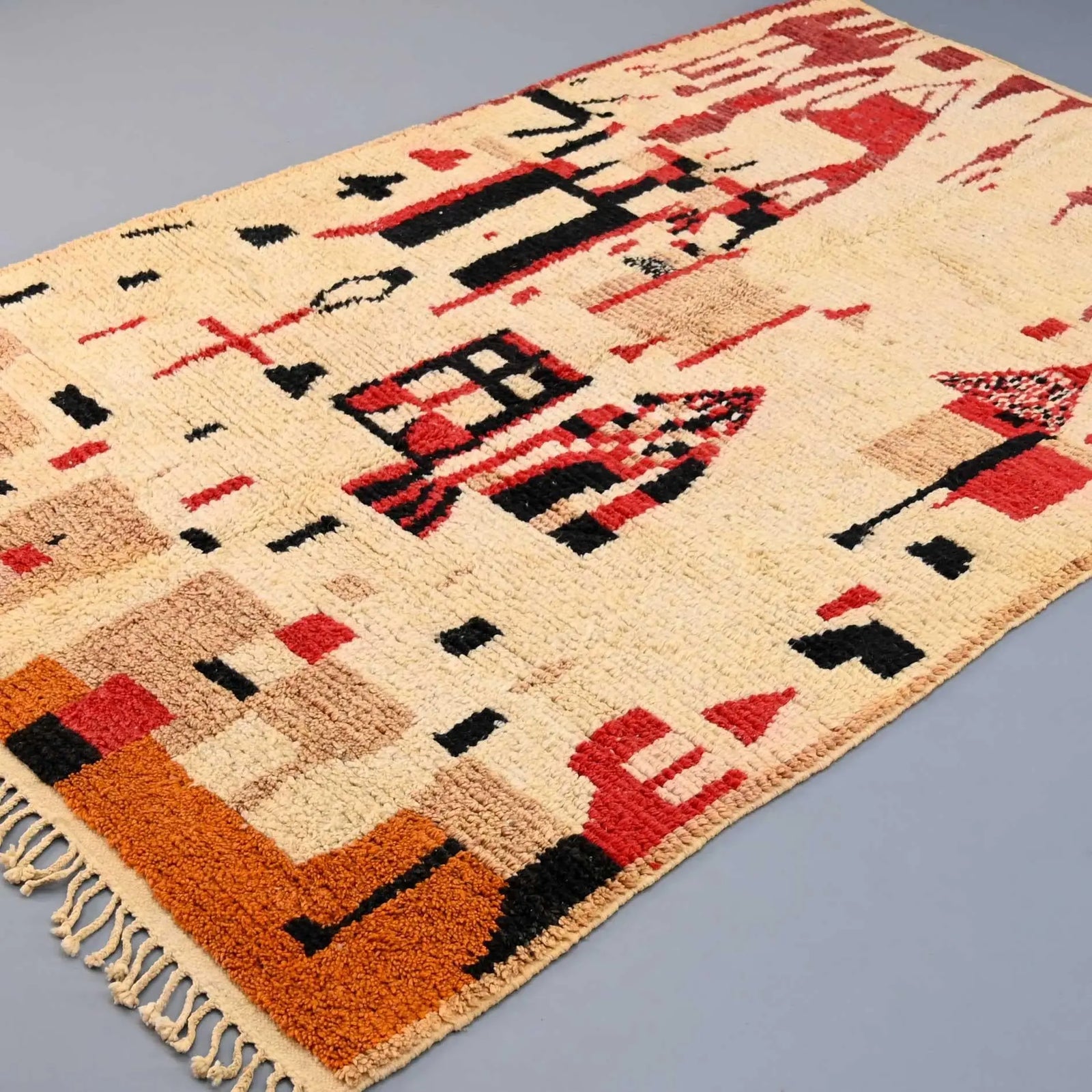 Moroccan Vintage Rug 6.4 x 9.5 feet / 195 x 292 cm - Ettilux Home