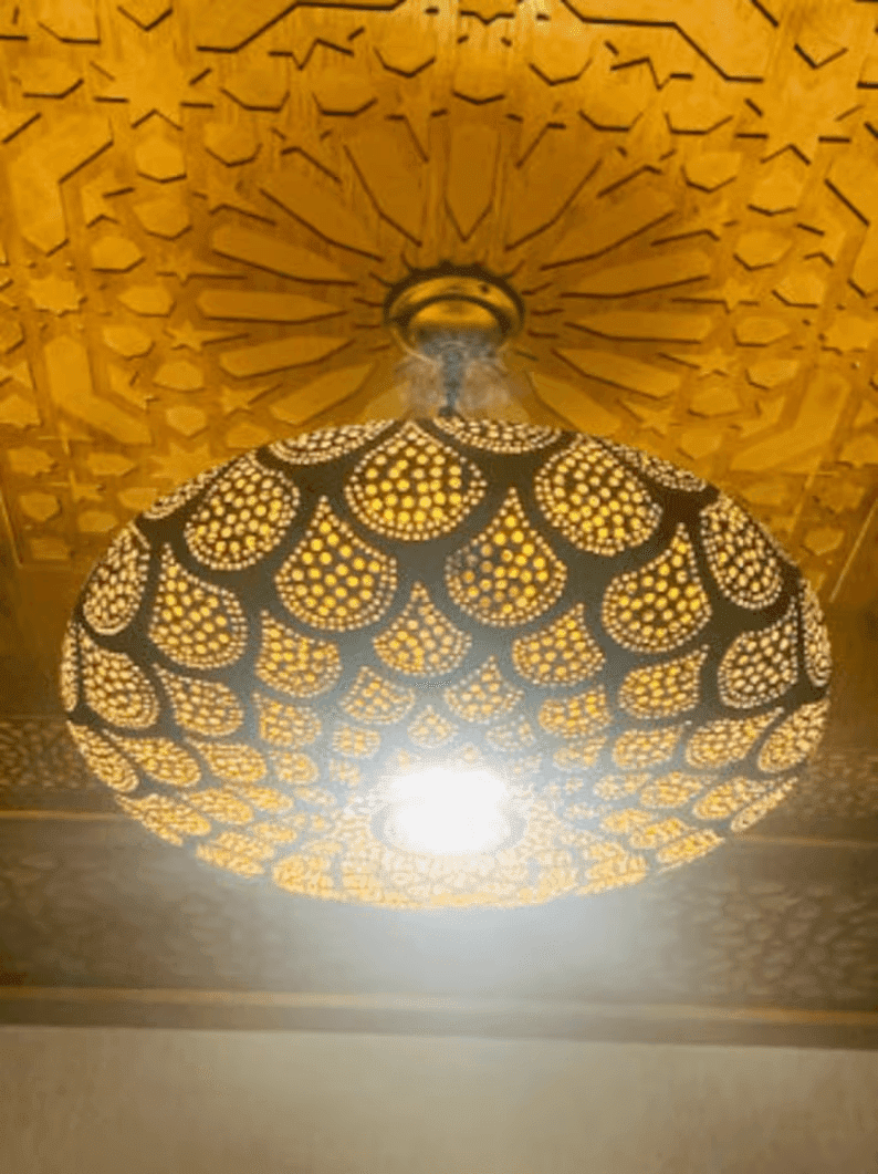Moroccan suspension, Moroccan lamp, lampshade lighting, light fixtures, unique lamp - Ettilux Home