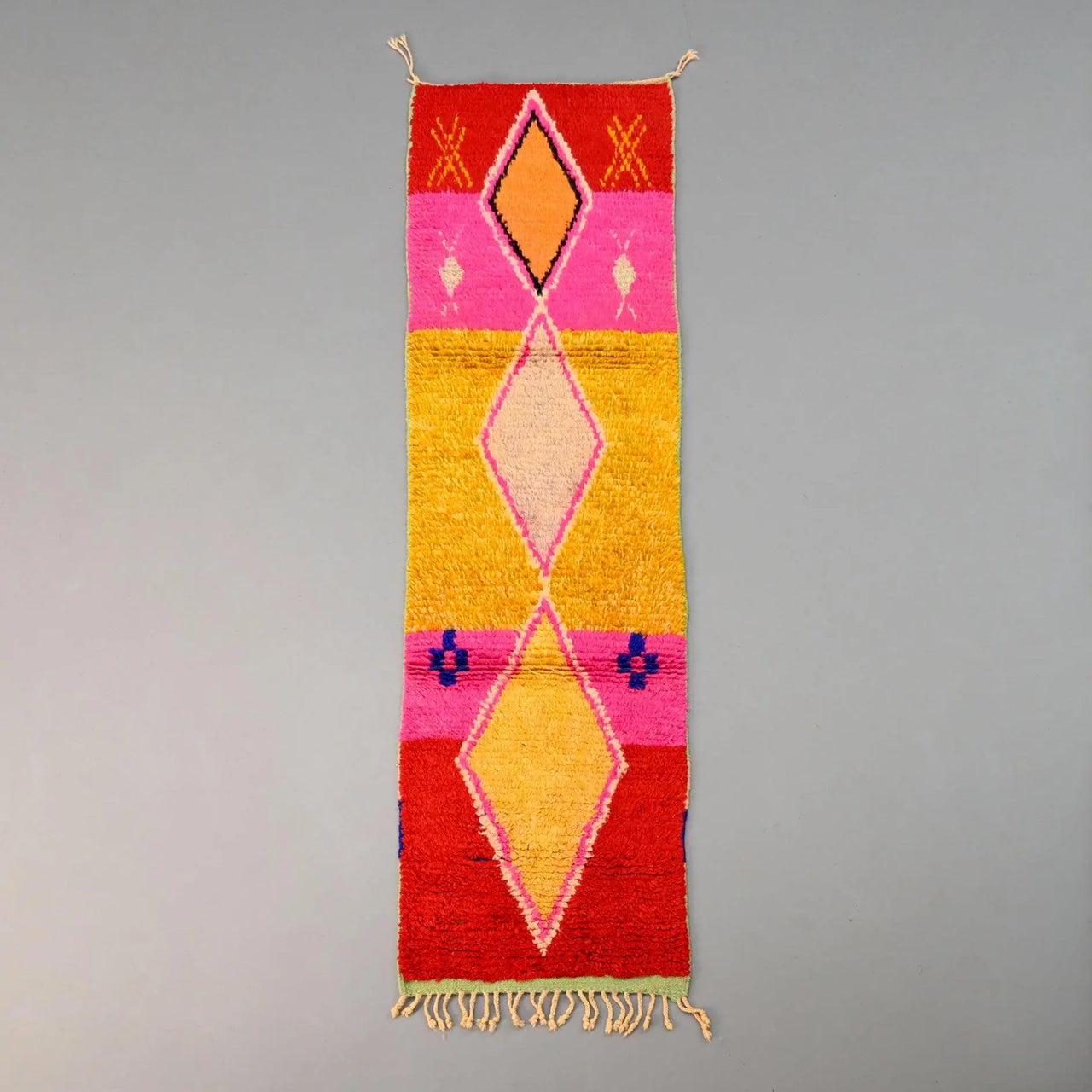 Moroccan Vintage Runner Rug 2.3 x 8.2 feet / 70 x 252 cm - Ettilux Home