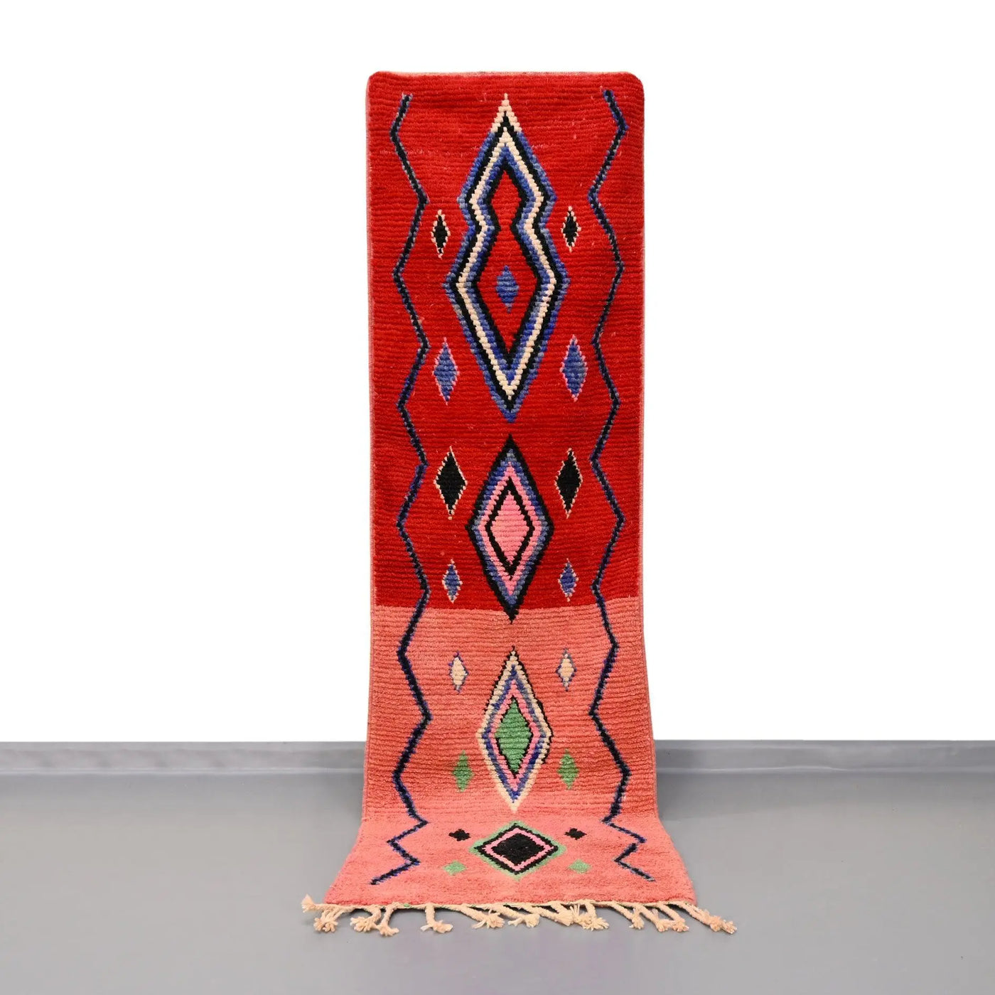 Moroccan Vintage Runner Rug 2.5 x 8.5  feet