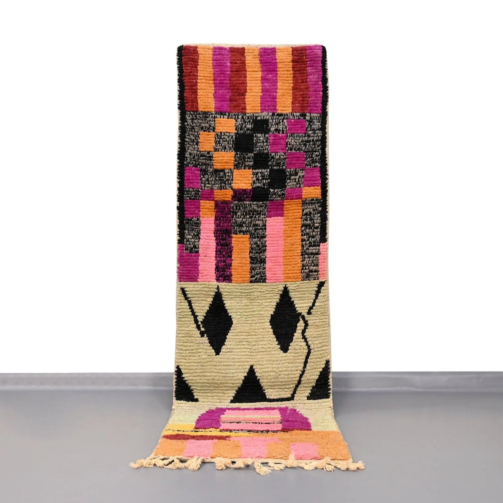 Moroccan Vintage Runner Rug 2.6 x 8.6 feet / 79 x 262 cm - Ettilux Home