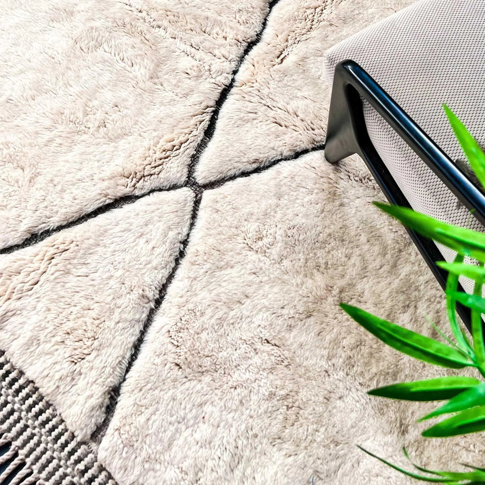 Ettilux handmade Moroccan rug styled in a considered interior