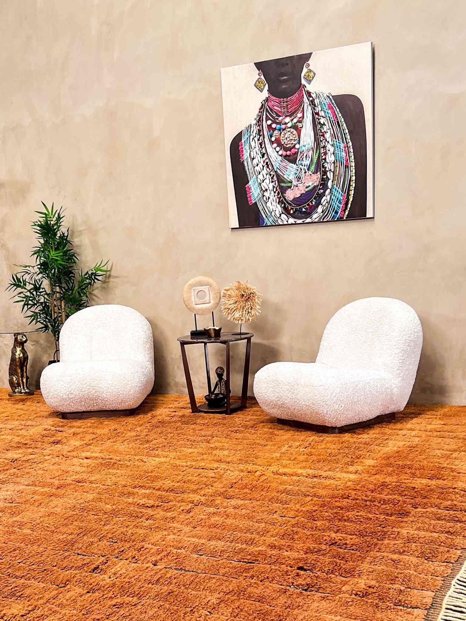 Ettilux handmade Moroccan rug styled in a considered interior
