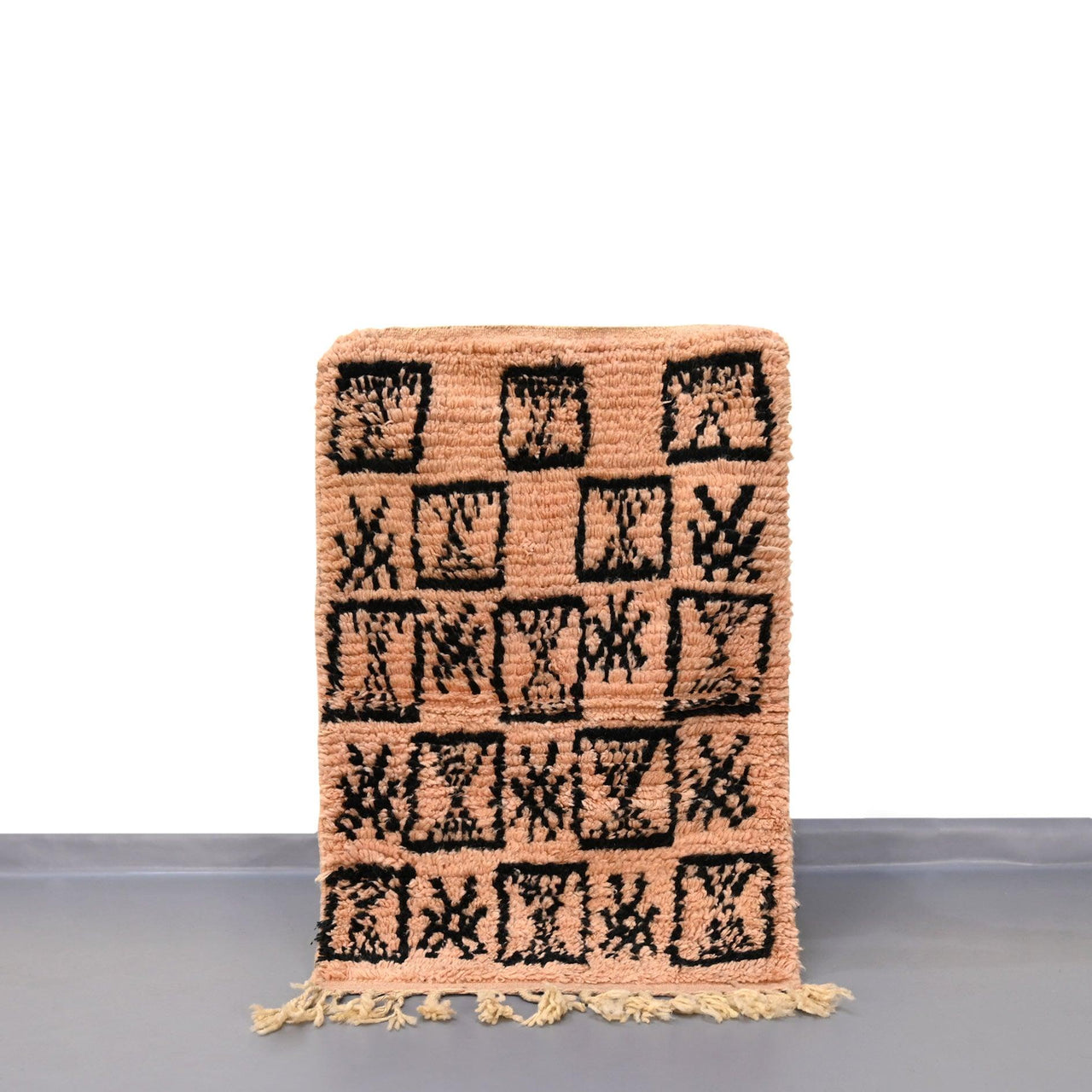 Pink Handmade Moroccan Wool Rug 2.1 x 3.3 Feet / 67 x 101 cm - Ettilux Home