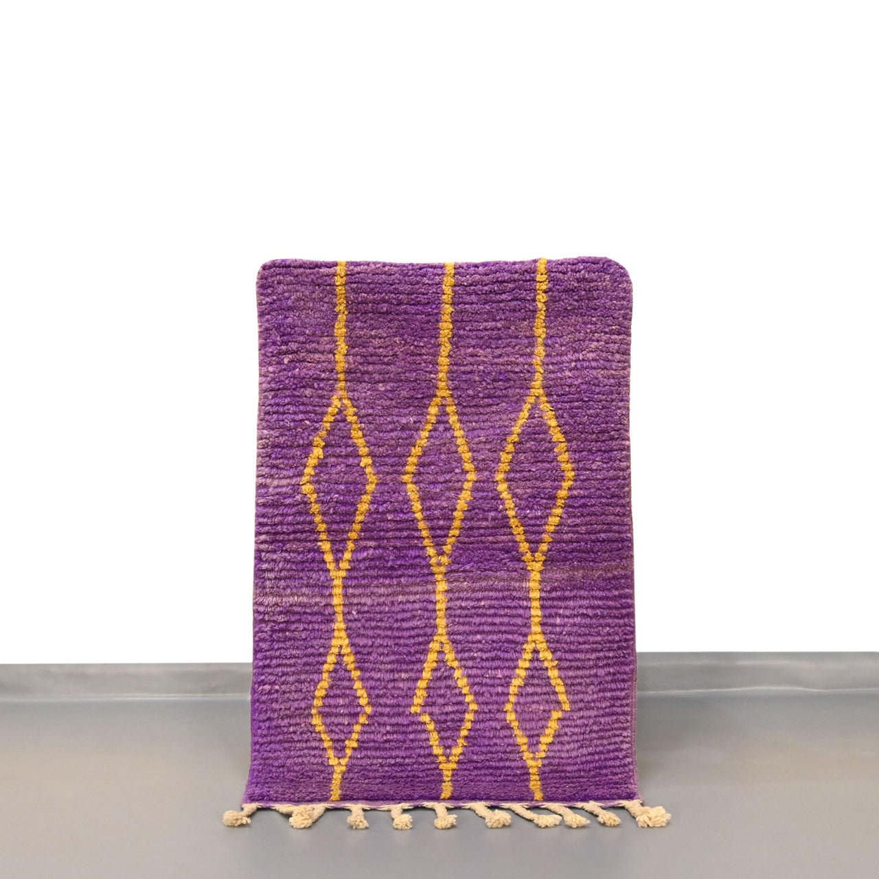 Purple Handmade Moroccan Bohemian Rug 2.2 x 3.5 Feet / 68 x 107 cm - Ettilux Home