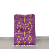 Thumbnail for Purple Handmade Moroccan Bohemian Rug 2.2 x 3.5 Feet / 68 x 107 cm - Ettilux Home