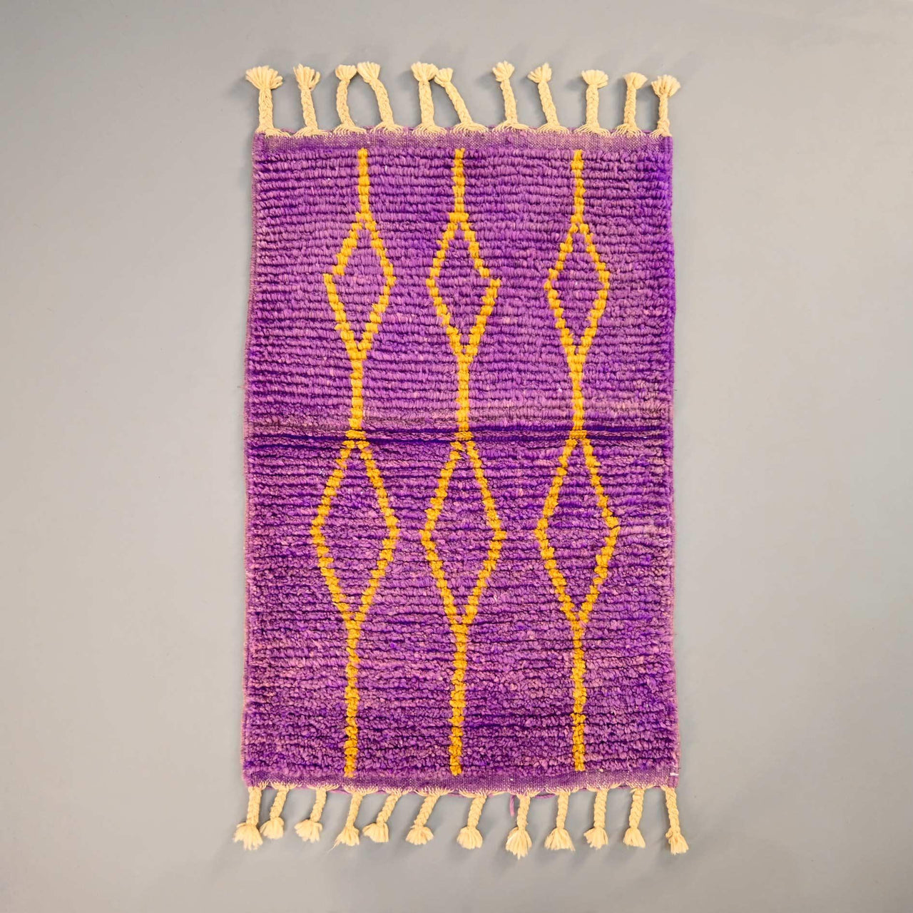 Purple Handmade Moroccan Bohemian Rug 2.2 x 3.5 Feet / 68 x 107 cm - Ettilux Home