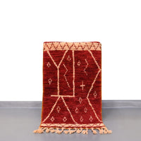 Thumbnail for Red Small Moroccan Kitchen Rug 2 x 3.6 Feet / 64 x 110 cm - Ettilux Home