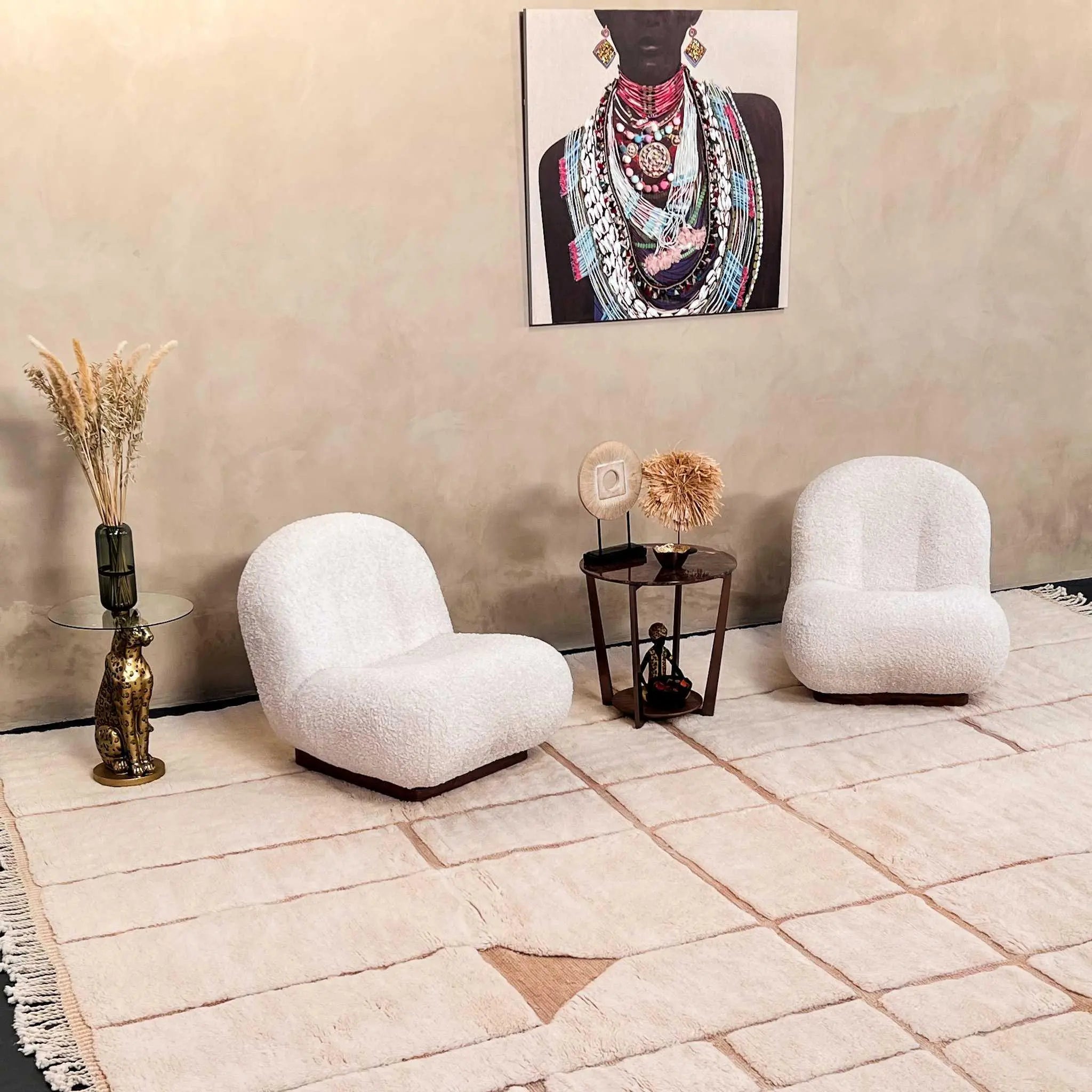 Ettilux handmade Moroccan rug styled in a considered interior