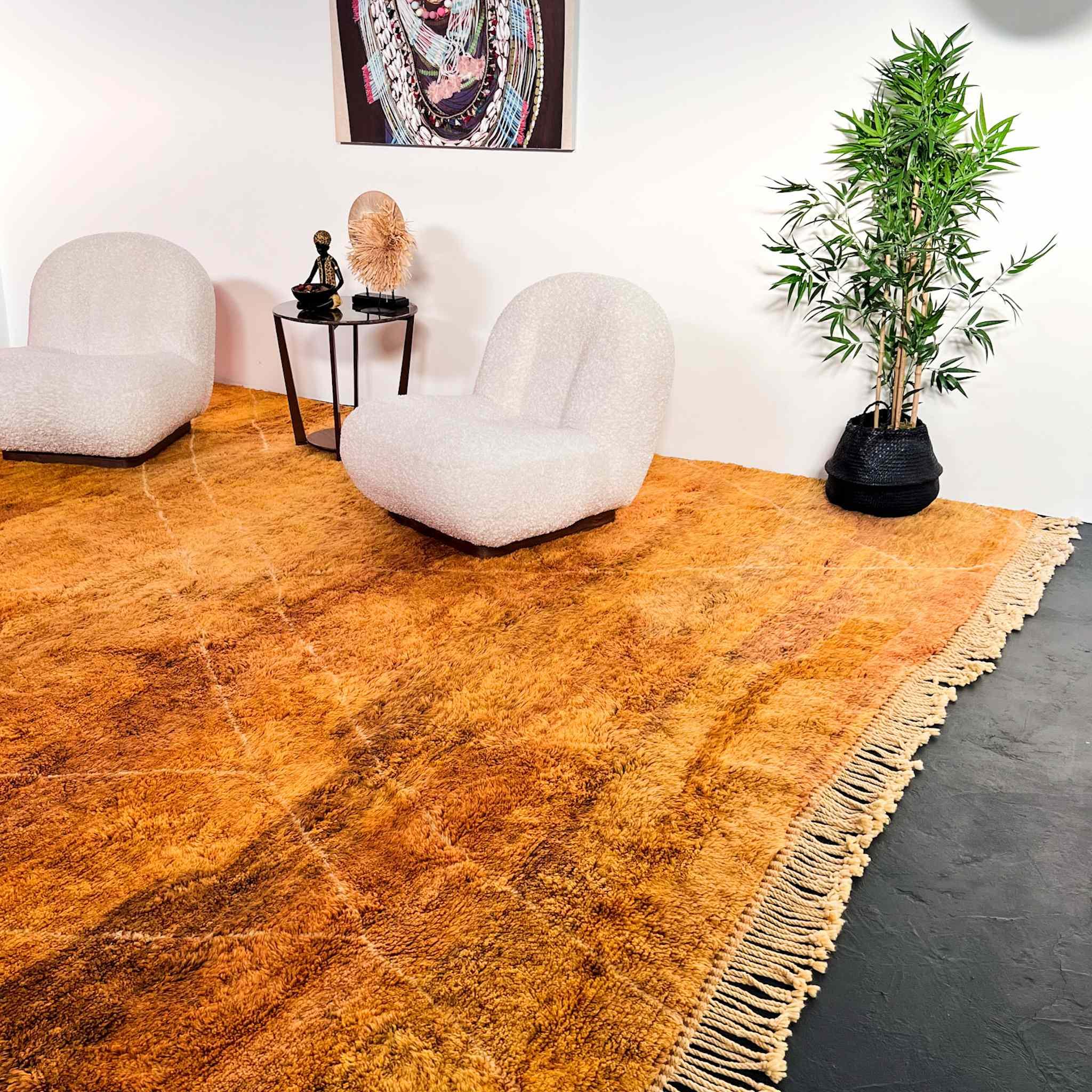 Ettilux handmade Moroccan rug styled in a considered interior