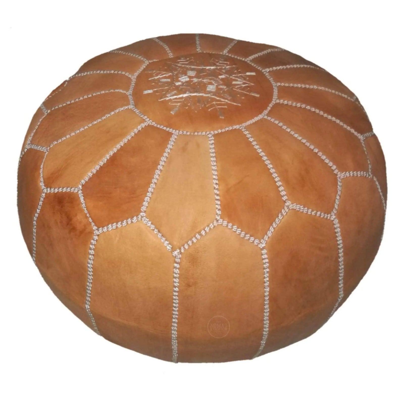 set of 2 Genuine Leather Poufs - Ettilux Home