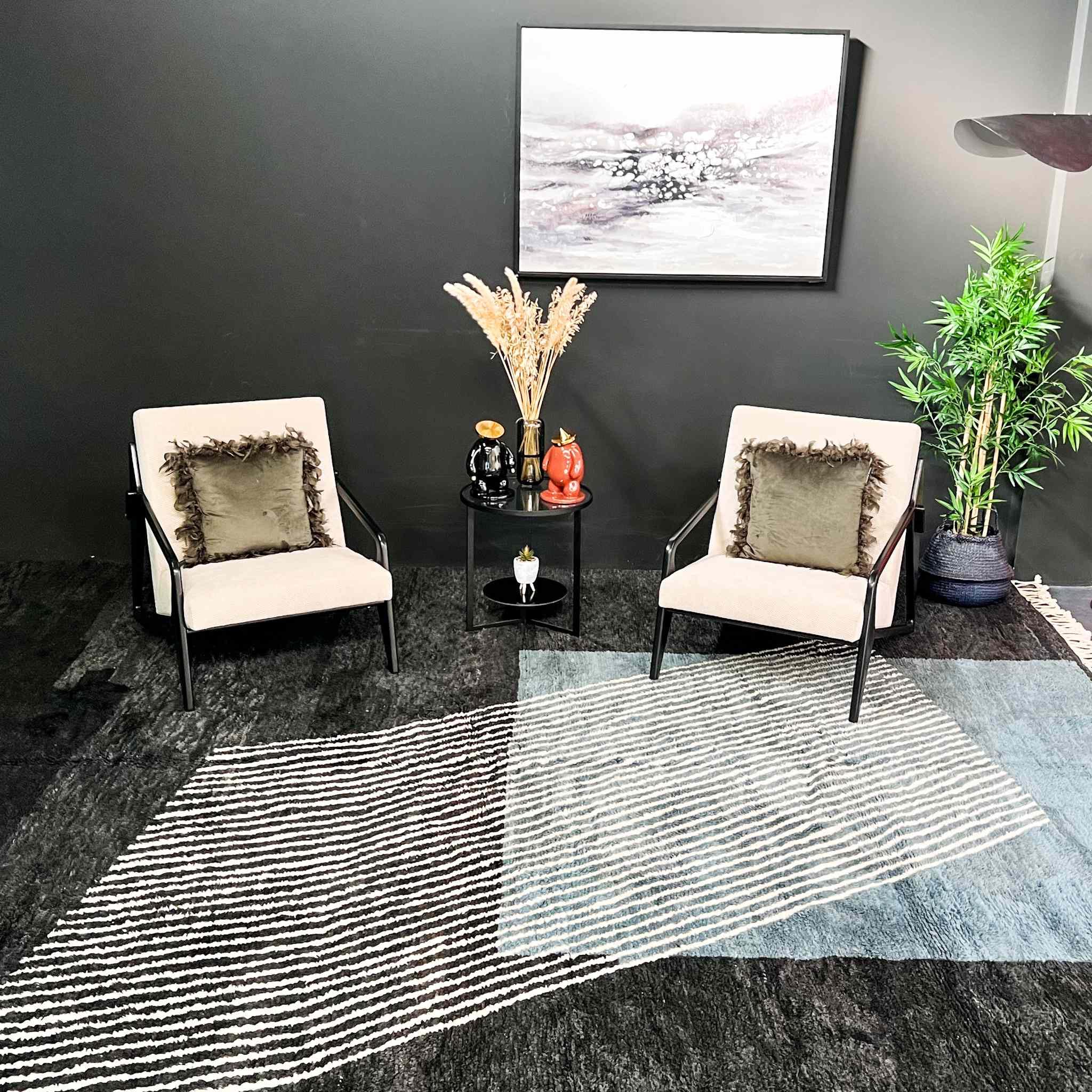 Ettilux handmade Moroccan rug styled in a considered interior