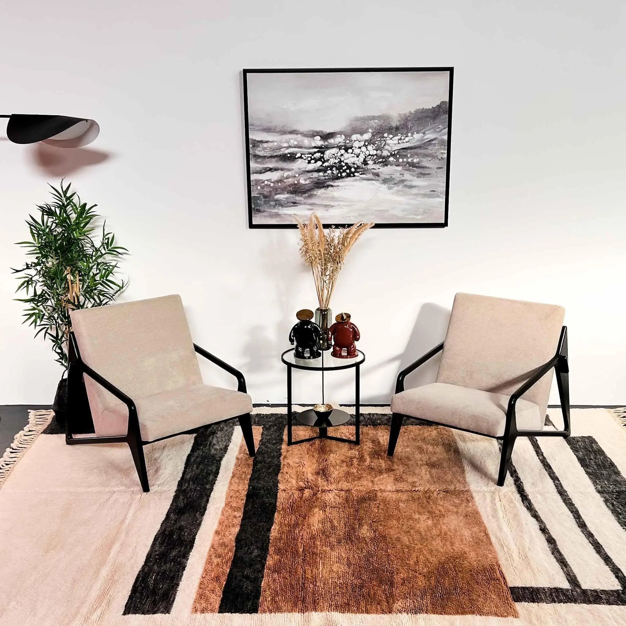 Ettilux handmade Moroccan rug styled in a considered interior