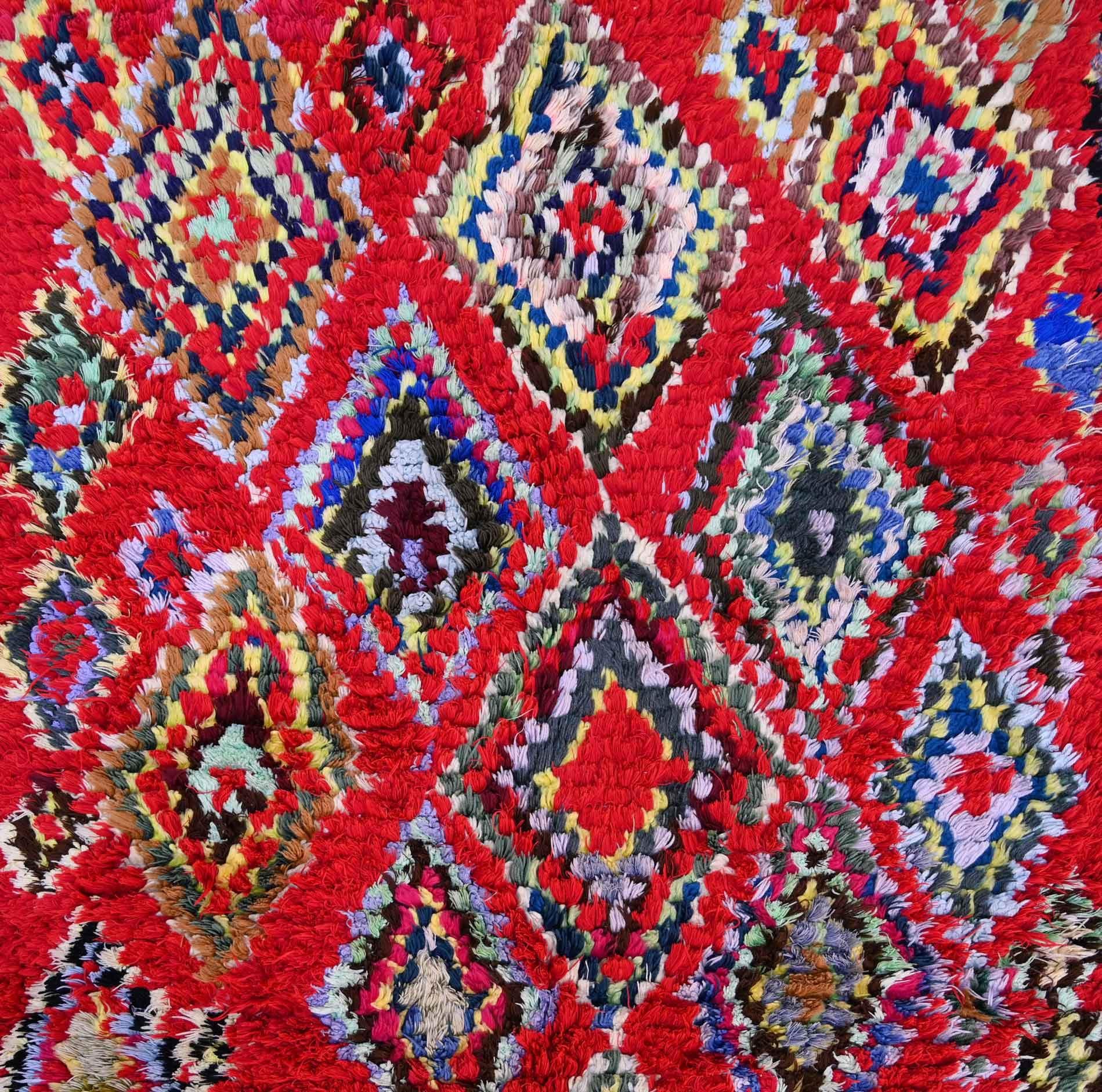 Vintage Boucherouite Rug 3.6 x 6.2 feet / 110 x 190 cm - Ettilux Home
