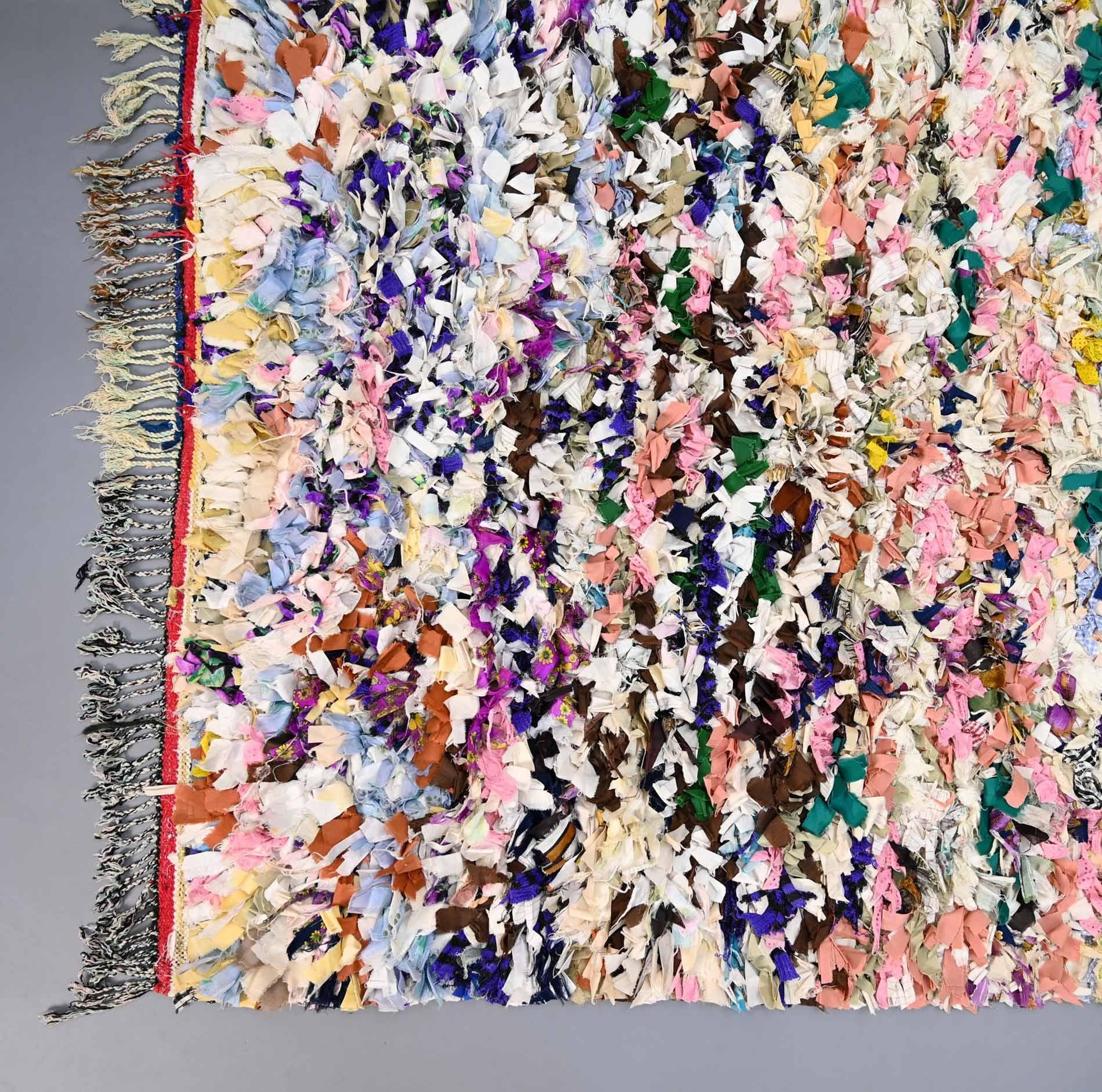 Vintage Boucherouite Rug 7.3 x 4.1 feet / 255 x 125 cm - Ettilux Home