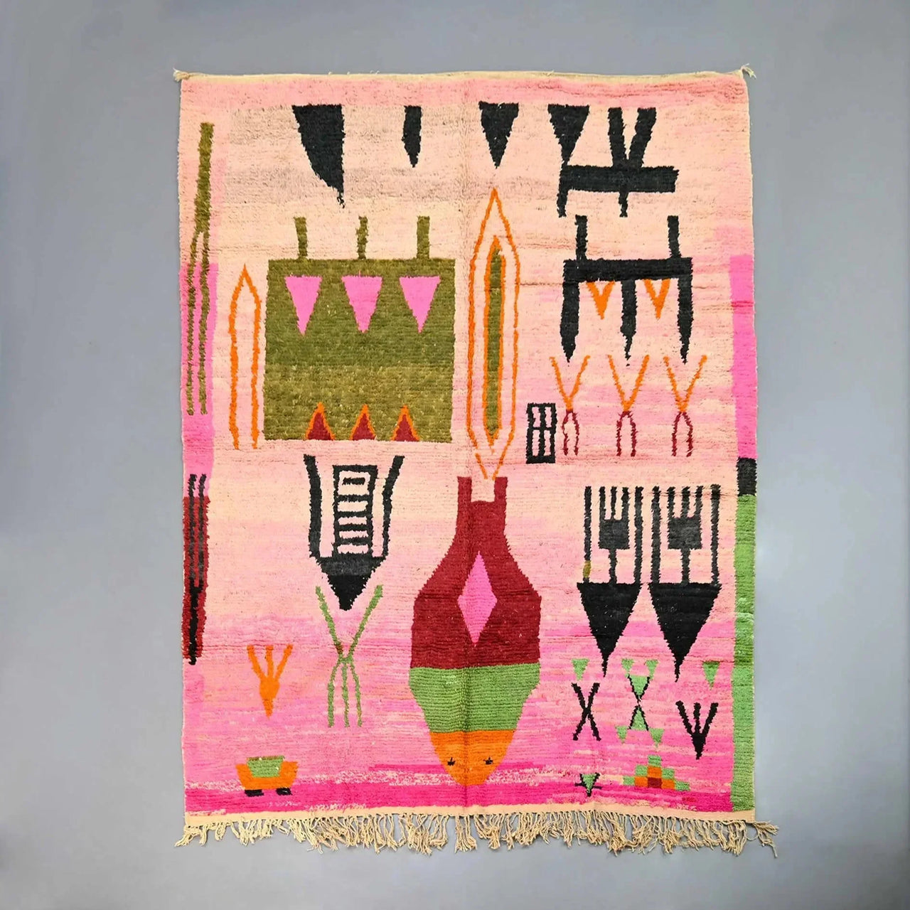 Vintage Moroccan Rug 7.7 x 10.1 feet / 235 x 310 cm Ettilux Home