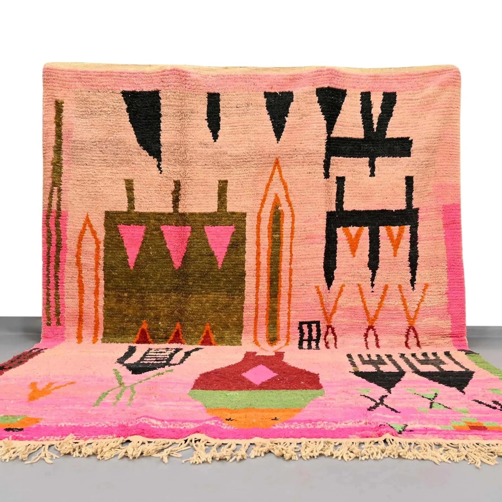 Vintage Moroccan Rug 7.7 x 10.1 feet / 235 x 310 cm Ettilux Home