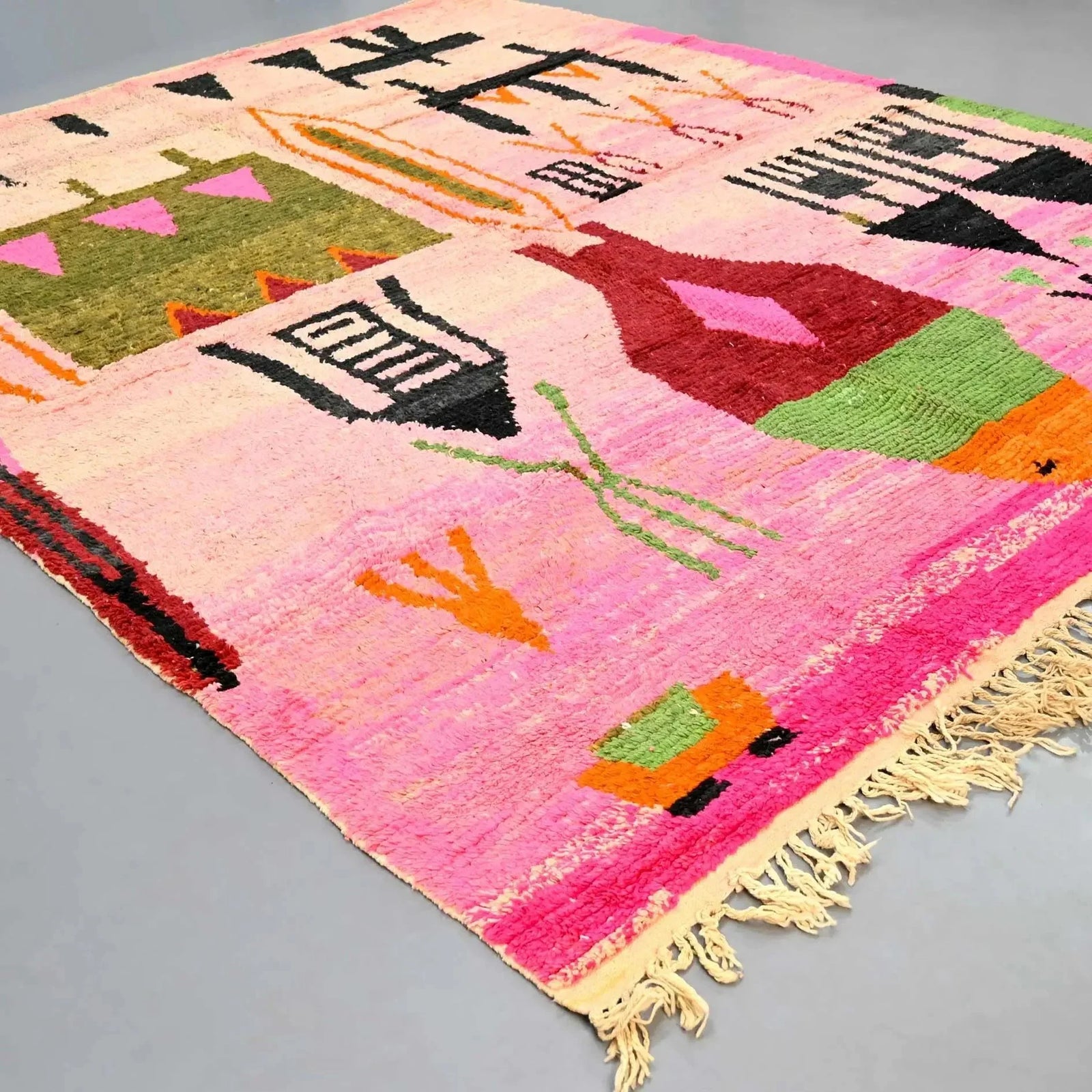 Vintage Moroccan Rug 7.7 x 10.1 feet / 235 x 310 cm Ettilux Home