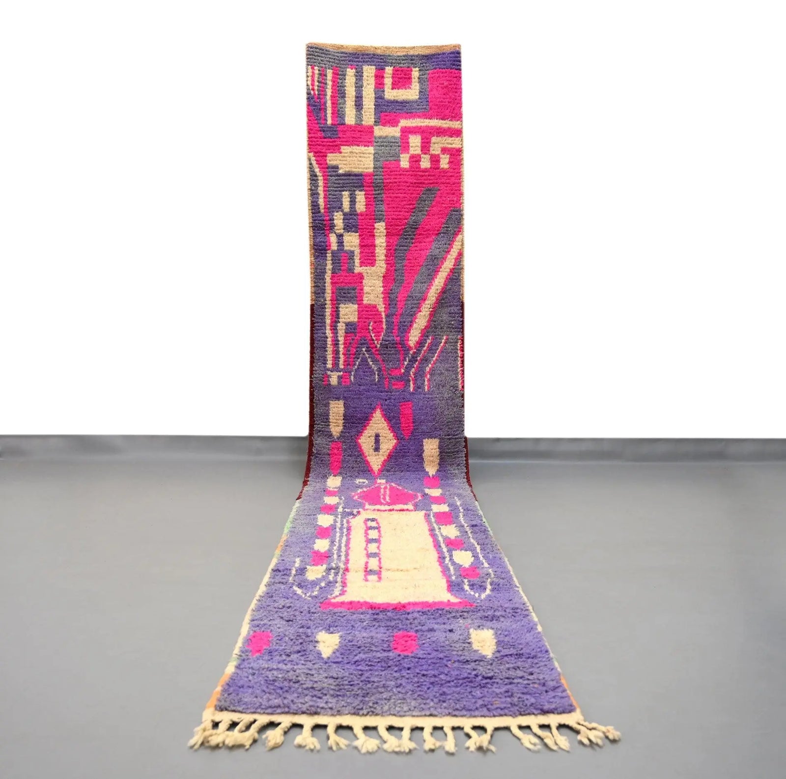 Vintage Runner Moroccan Rug 2.3 x 11.5 feet / 76 cm x 431 cm - Ettilux Home